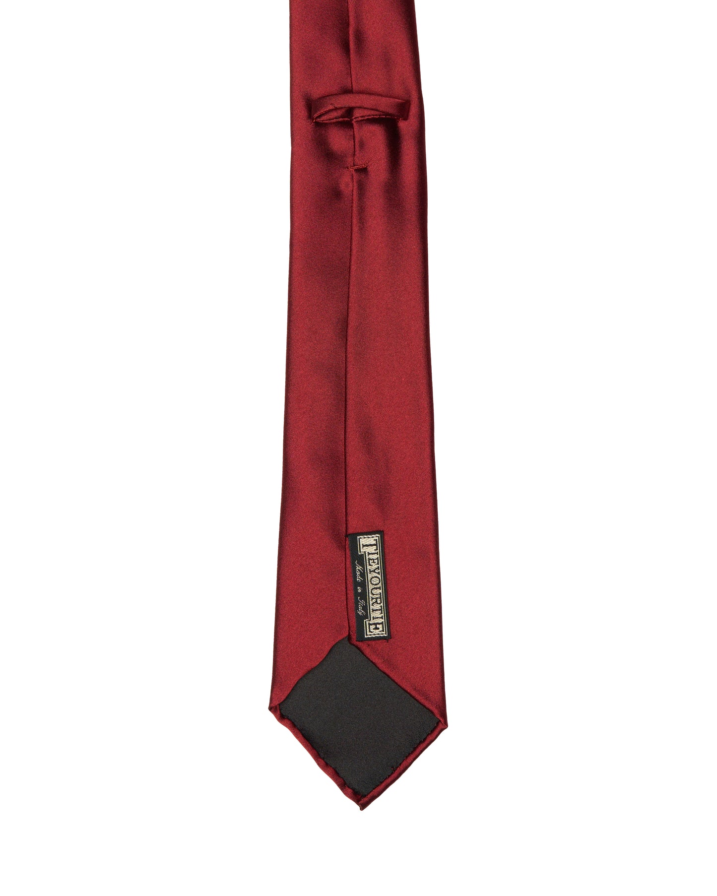 Jacquard tie - 7 Fold - Plain Red - silk