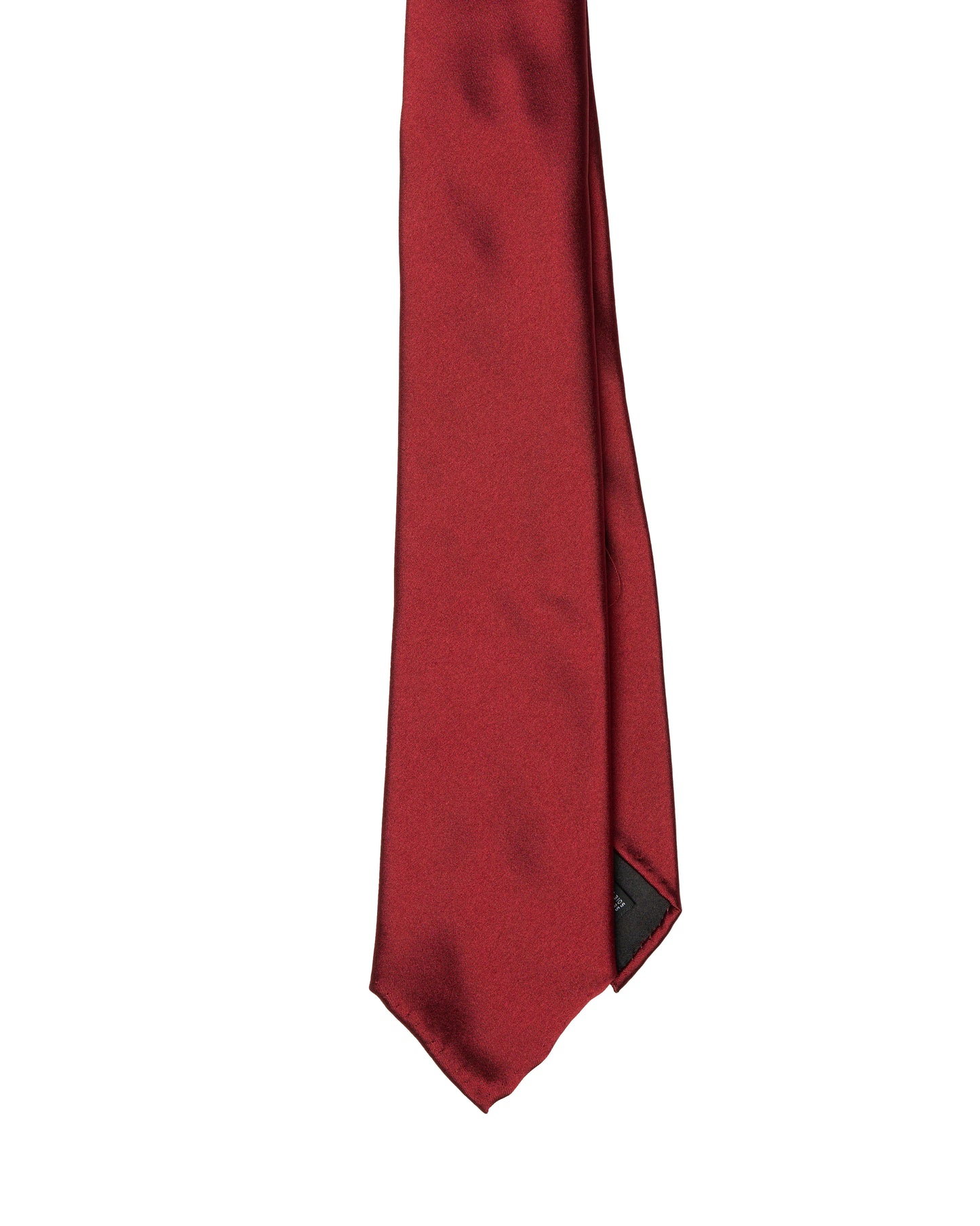 Jacquard tie - 7 Fold - Plain Red - silk