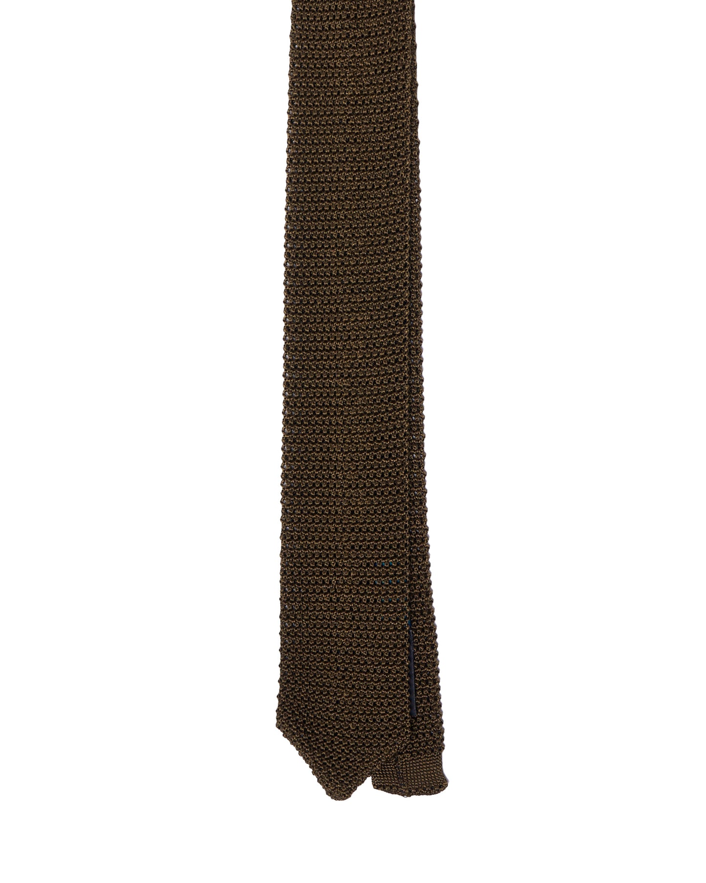 Knitted tie - Plain olive