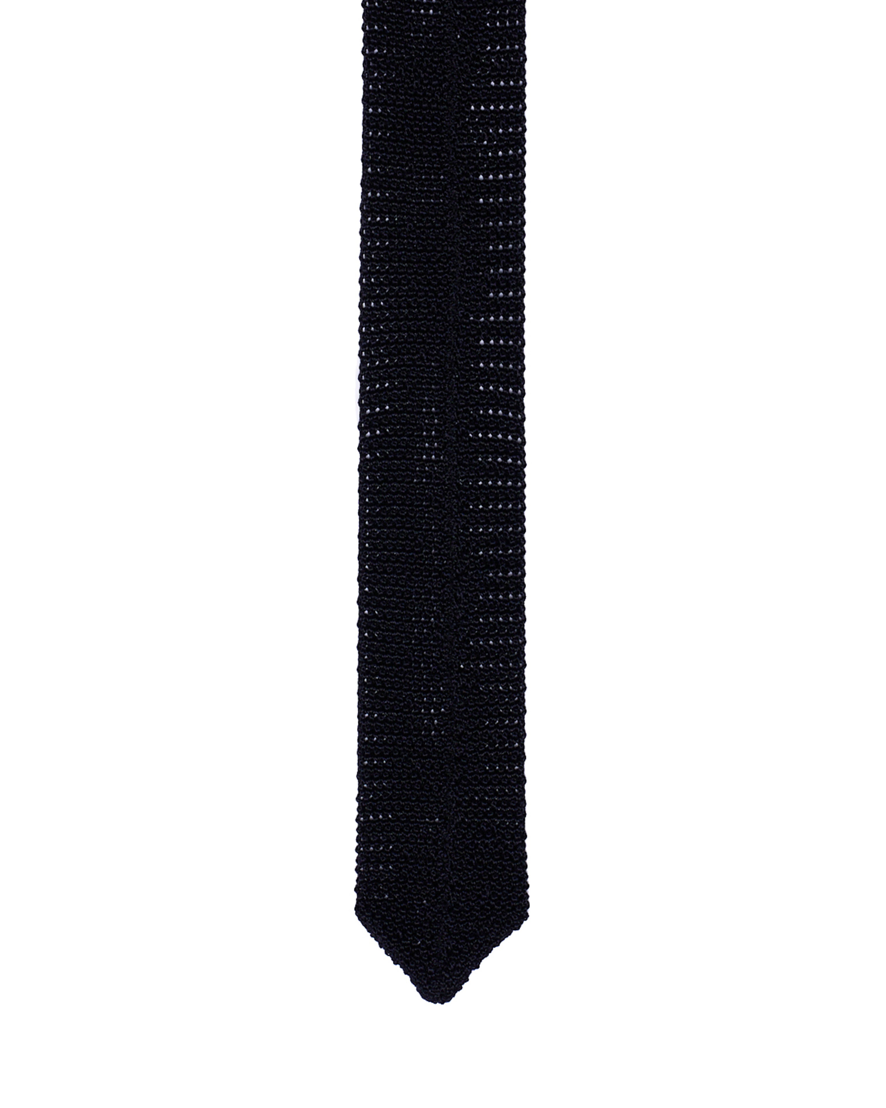 Knitted tie - Plain black