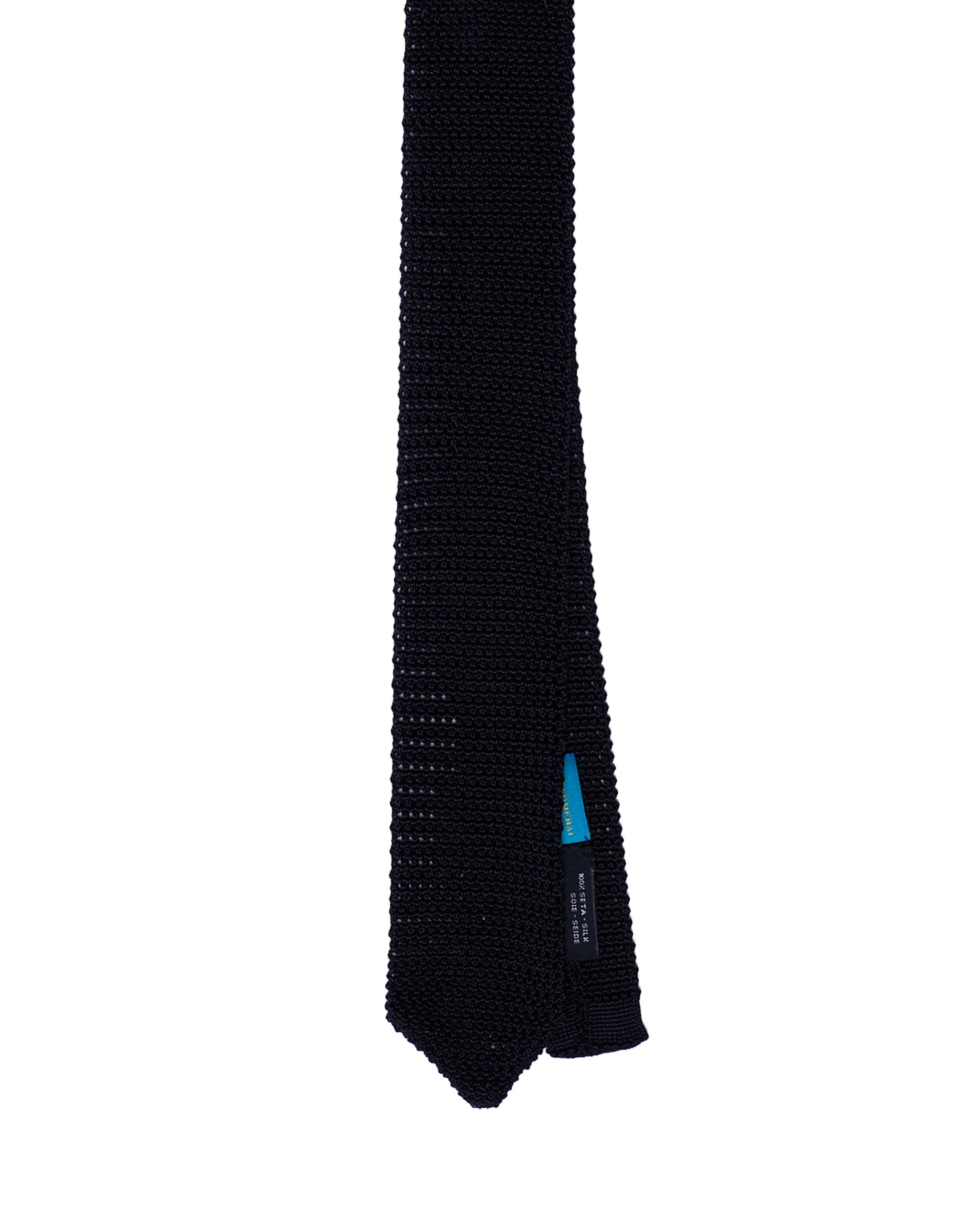 Knitted tie - Plain black