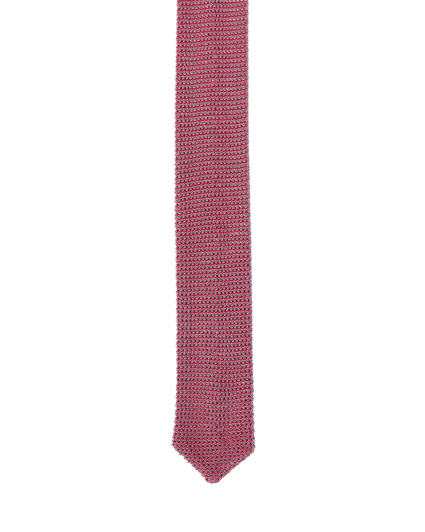 Knitted tie - Pink with azzuro blue