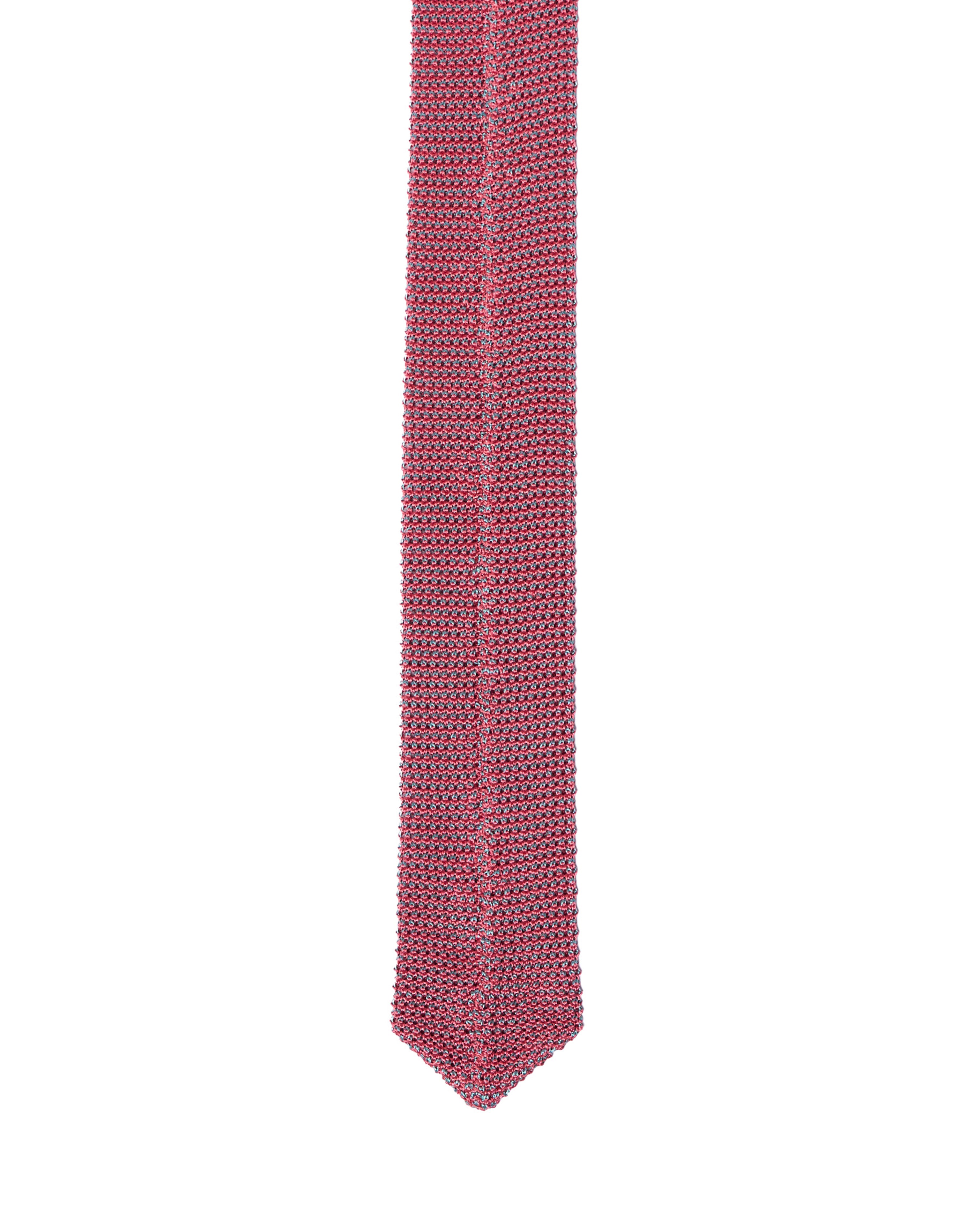 Knitted tie - Pink with azzuro blue