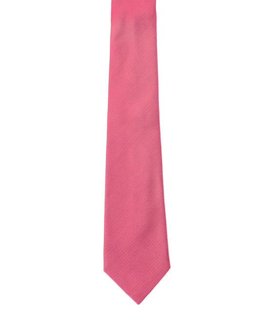 Jacquard tie - 3 Fold - Twill medium pink