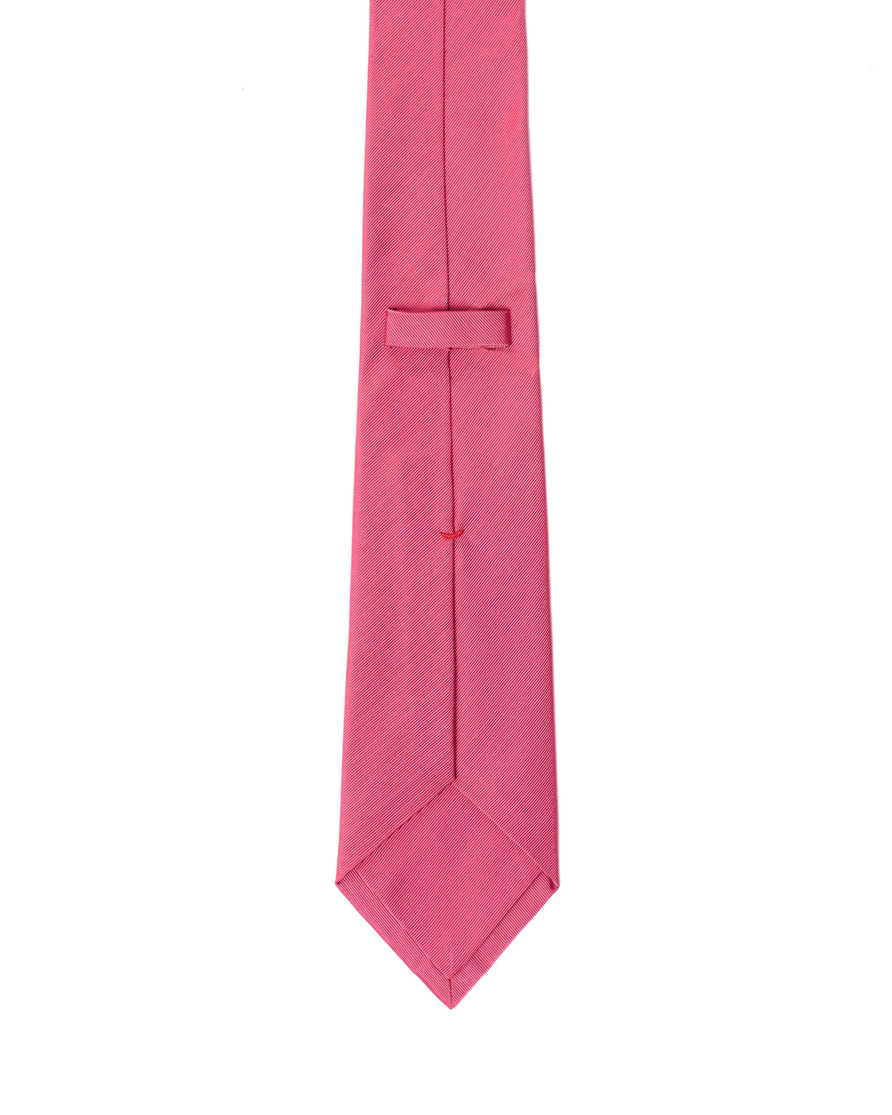 Jacquard tie - 3 Fold - Twill medium pink