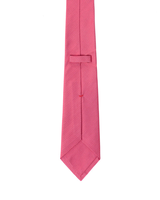 Jacquard tie - 3 Fold - Twill medium pink