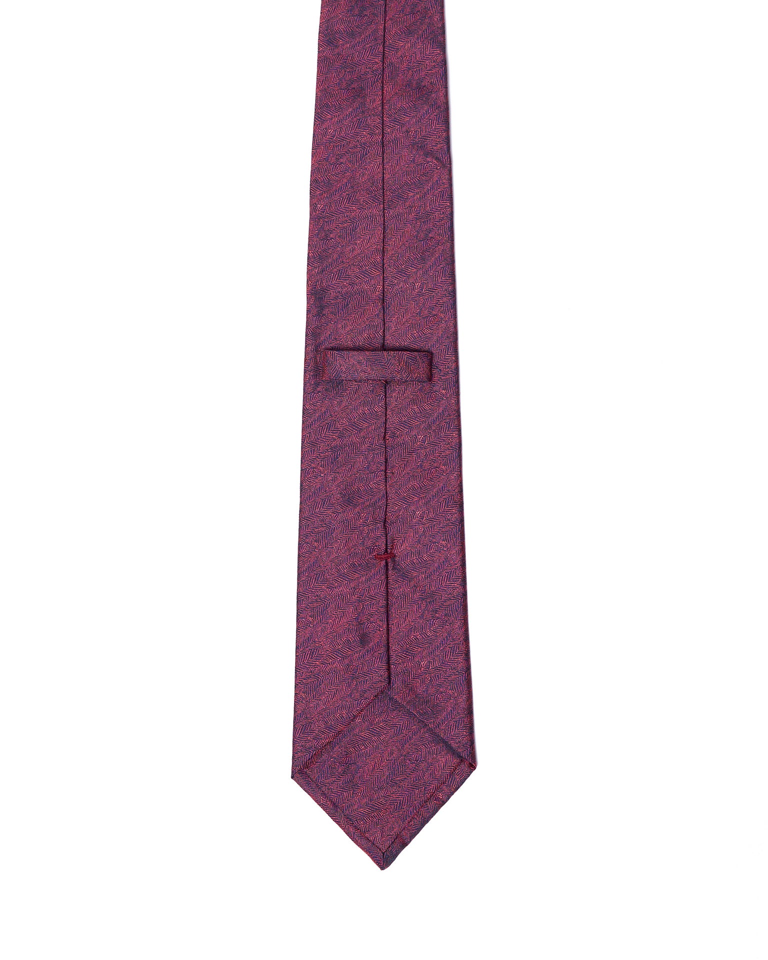 Jacquard tie - 3 Fold - Wave red and navy