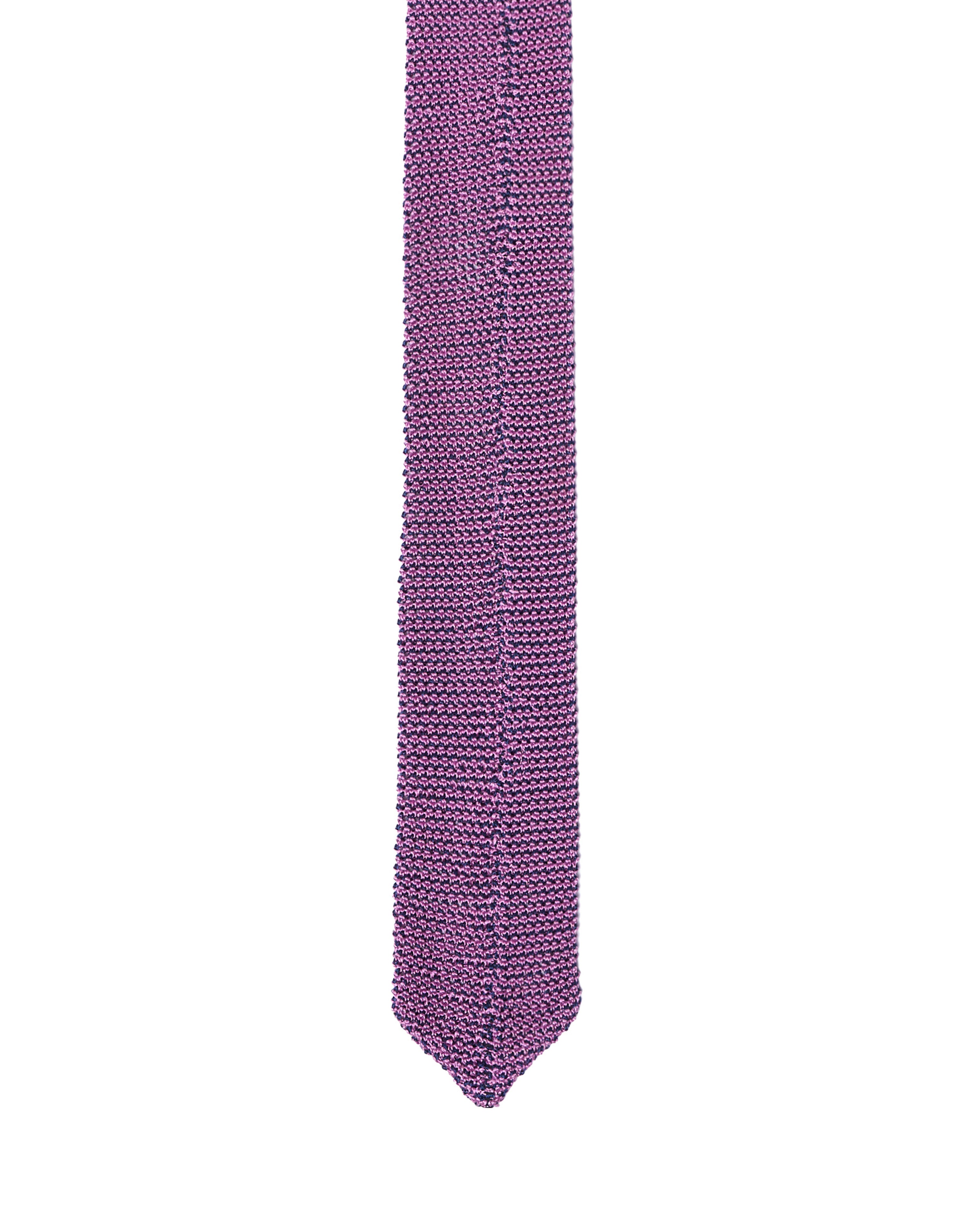 Knitted tie - Pink with black