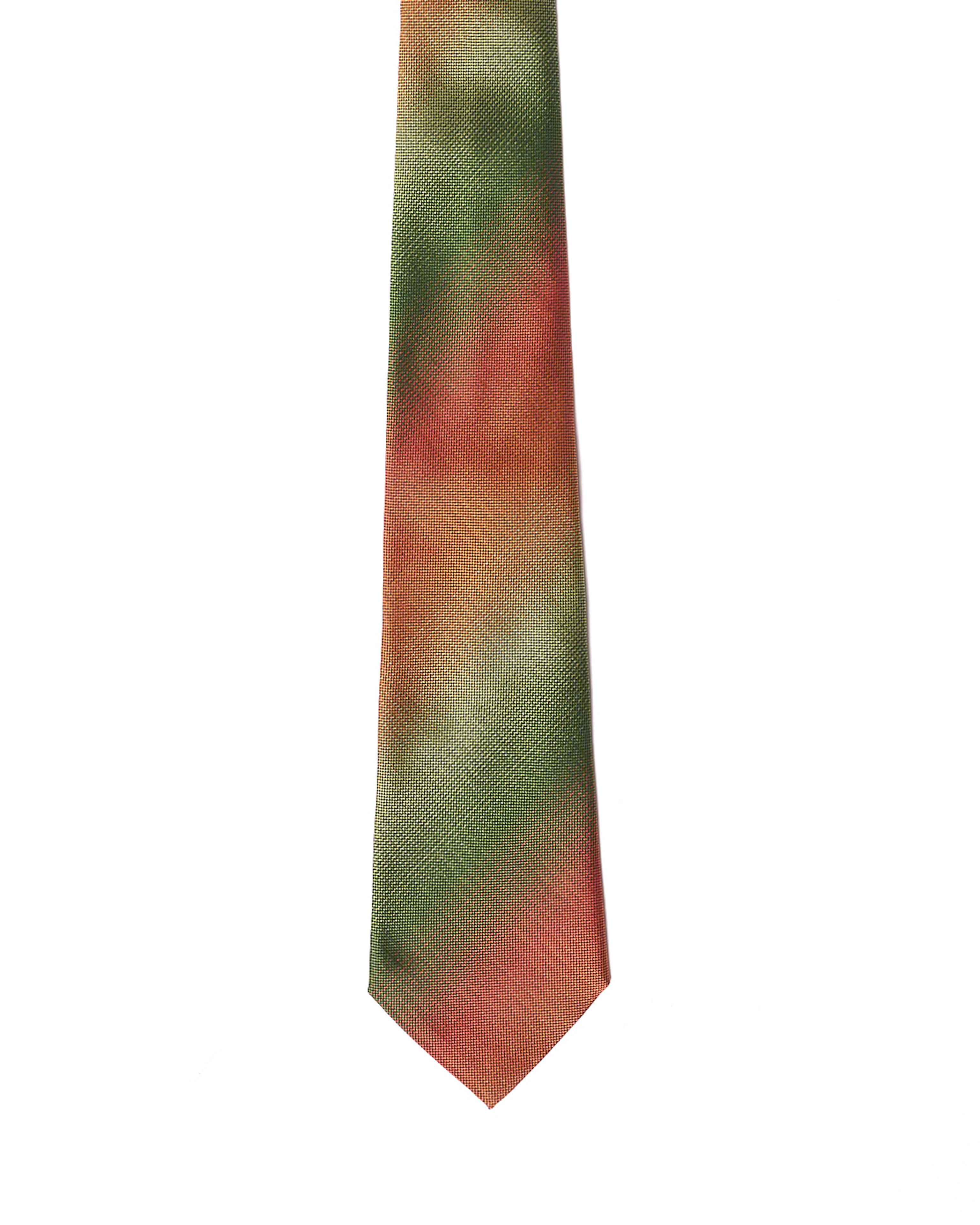 Printed tie - 3 Fold - Orange and green gradient