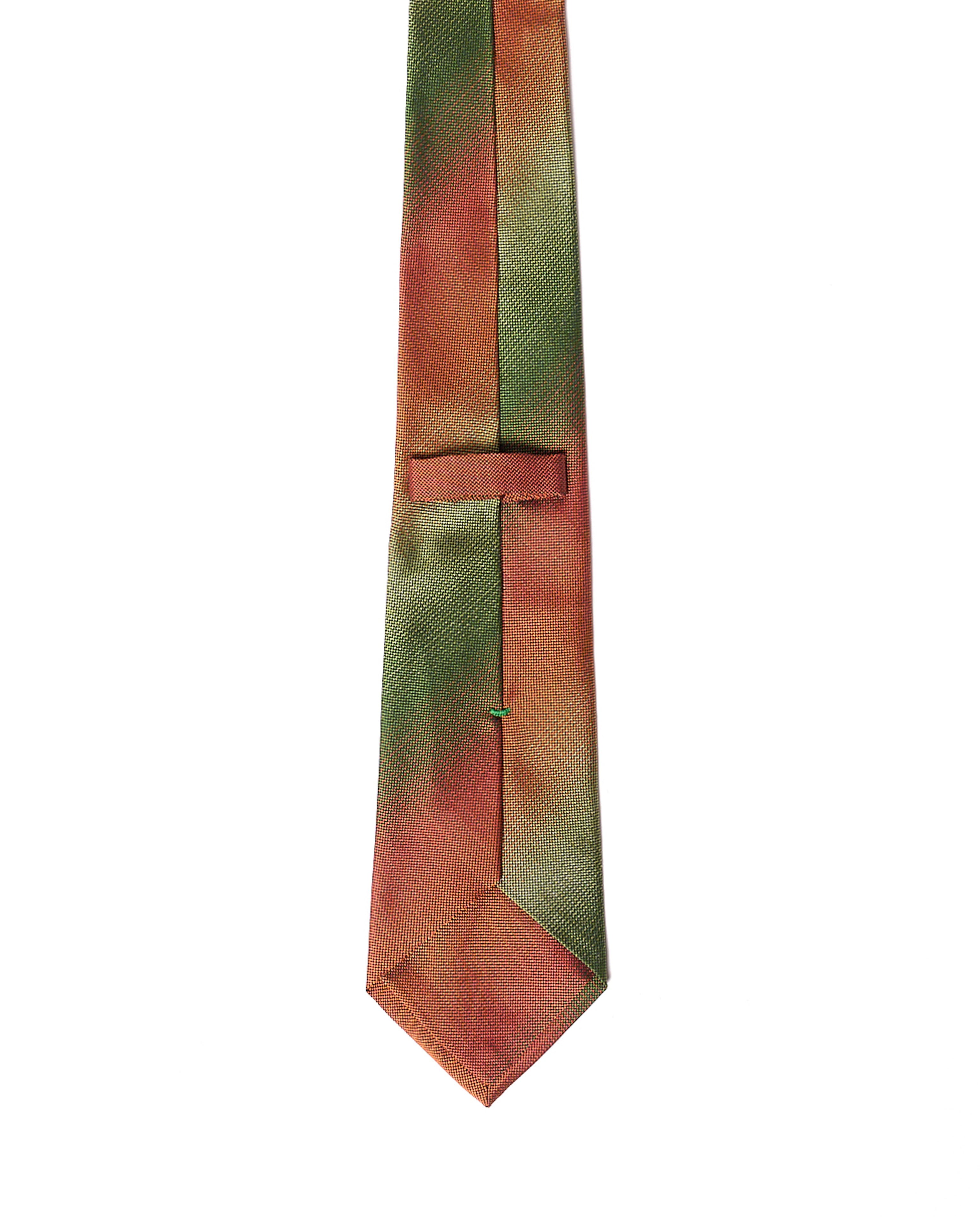 Printed tie - 3 Fold - Orange and green gradient