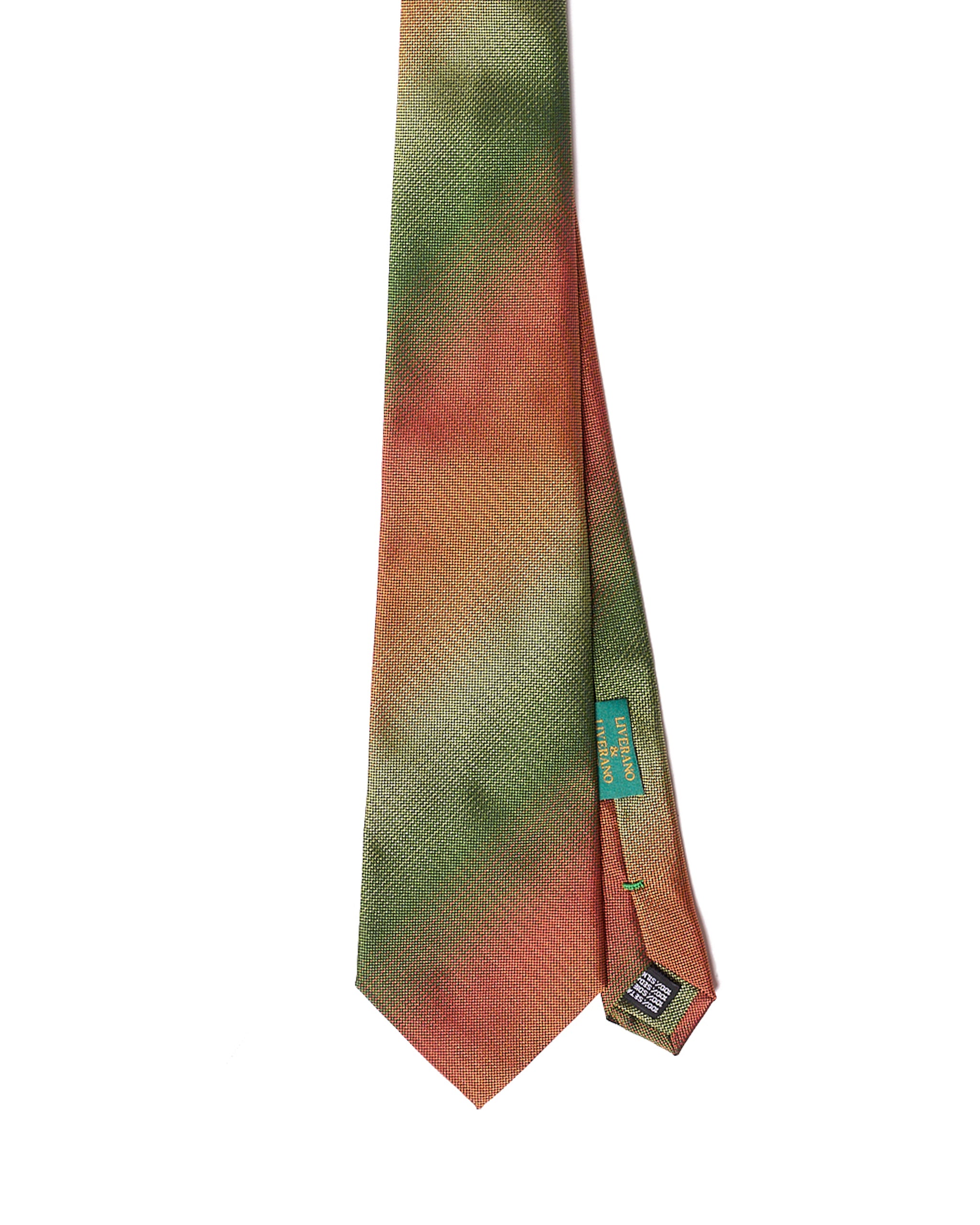 Printed tie - 3 Fold - Orange and green gradient