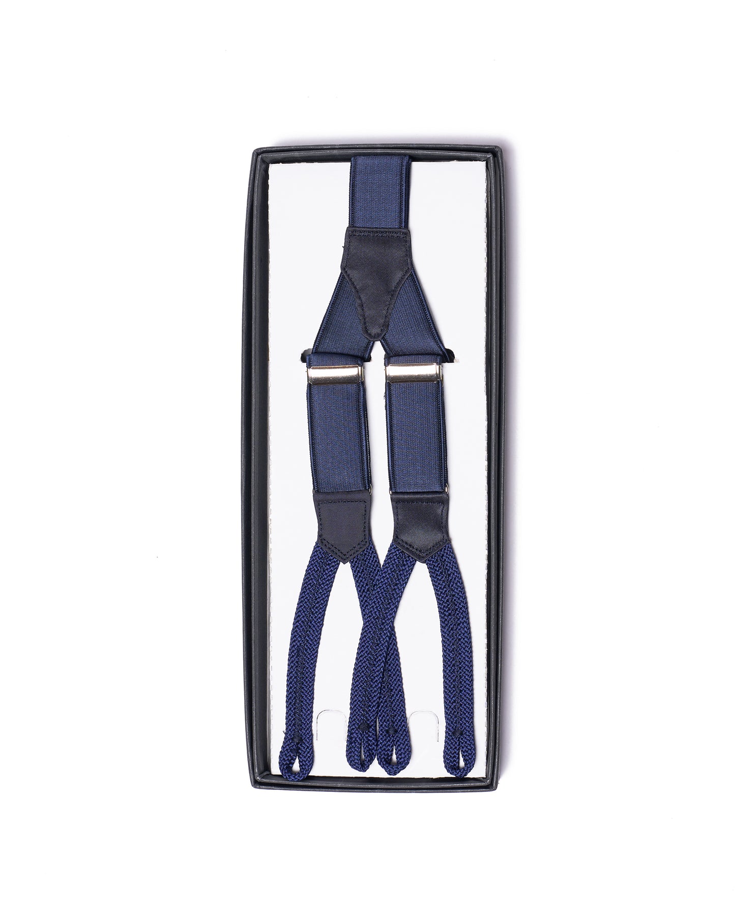 Braces - Elastic Strap - Navy strap and navy leather