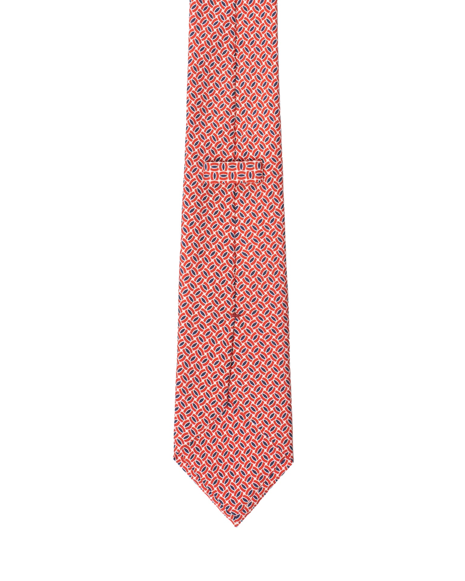 Printed Tie - 3 Fold - Red, black and white geometry