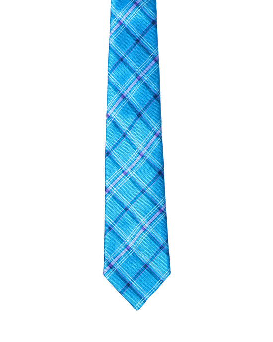 Grenadine tie - 3 Fold - Light blue with window