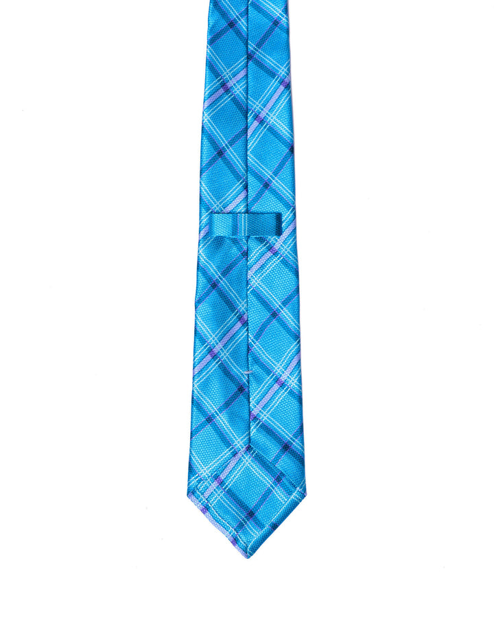 Grenadine tie - 3 Fold - Light blue with window