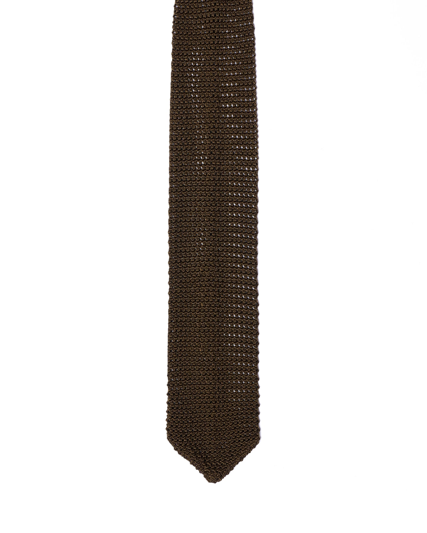 Knitted tie - Dark olive