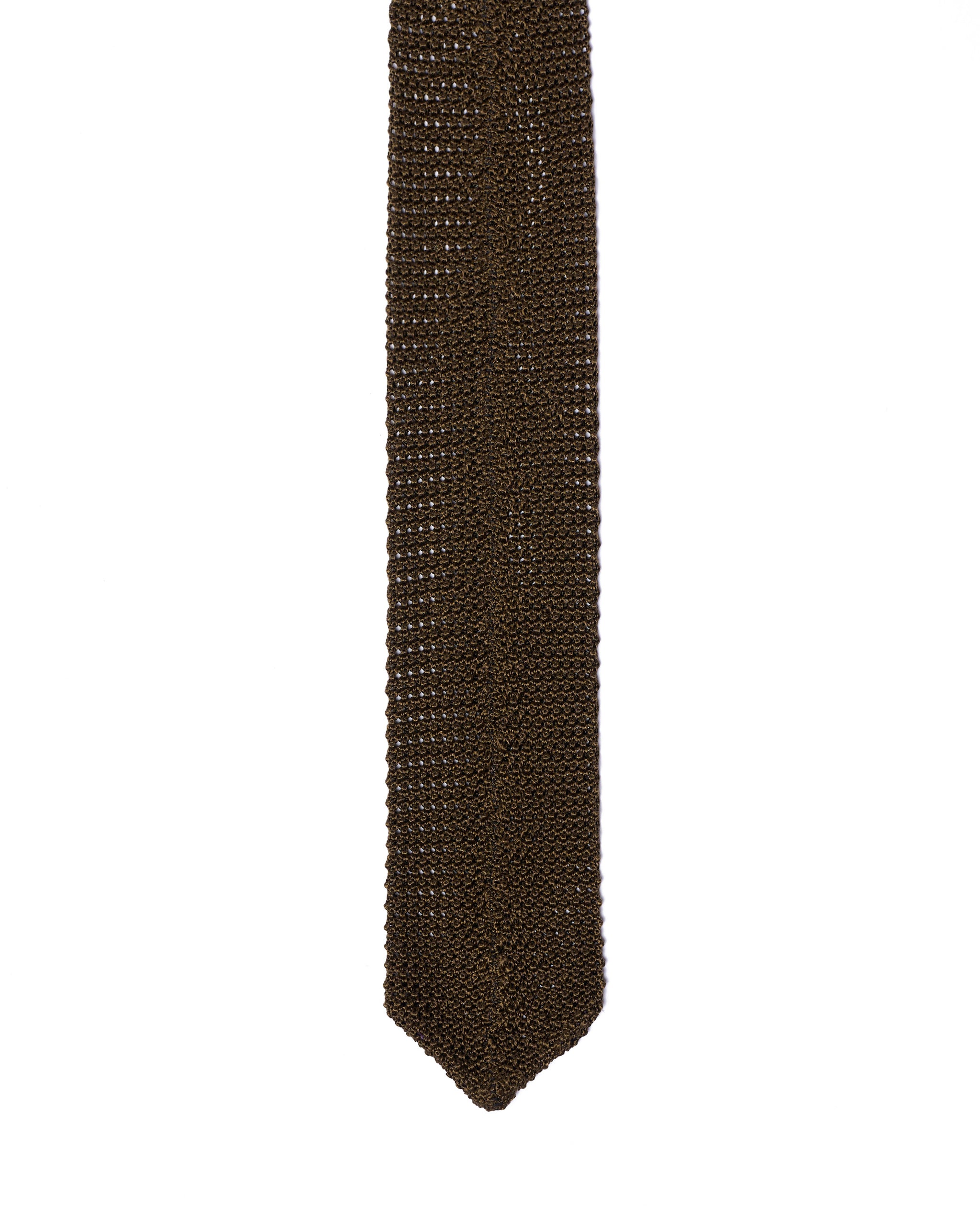 Knitted tie - Dark olive