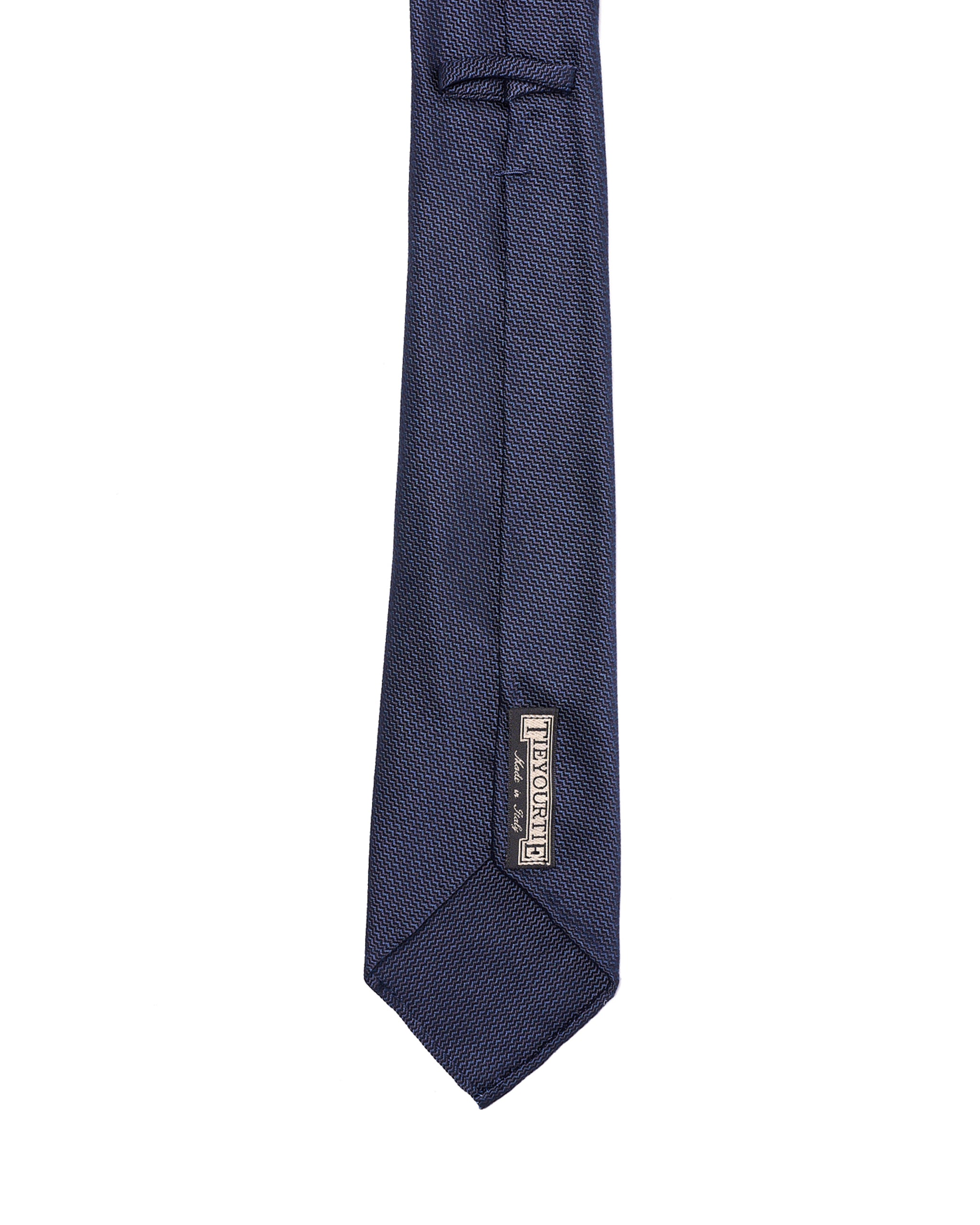 Grenadine tie - 7 Fold - Navy fine weave