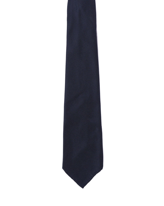 Jacquard tie - 7 Fold - Plain Navy twill