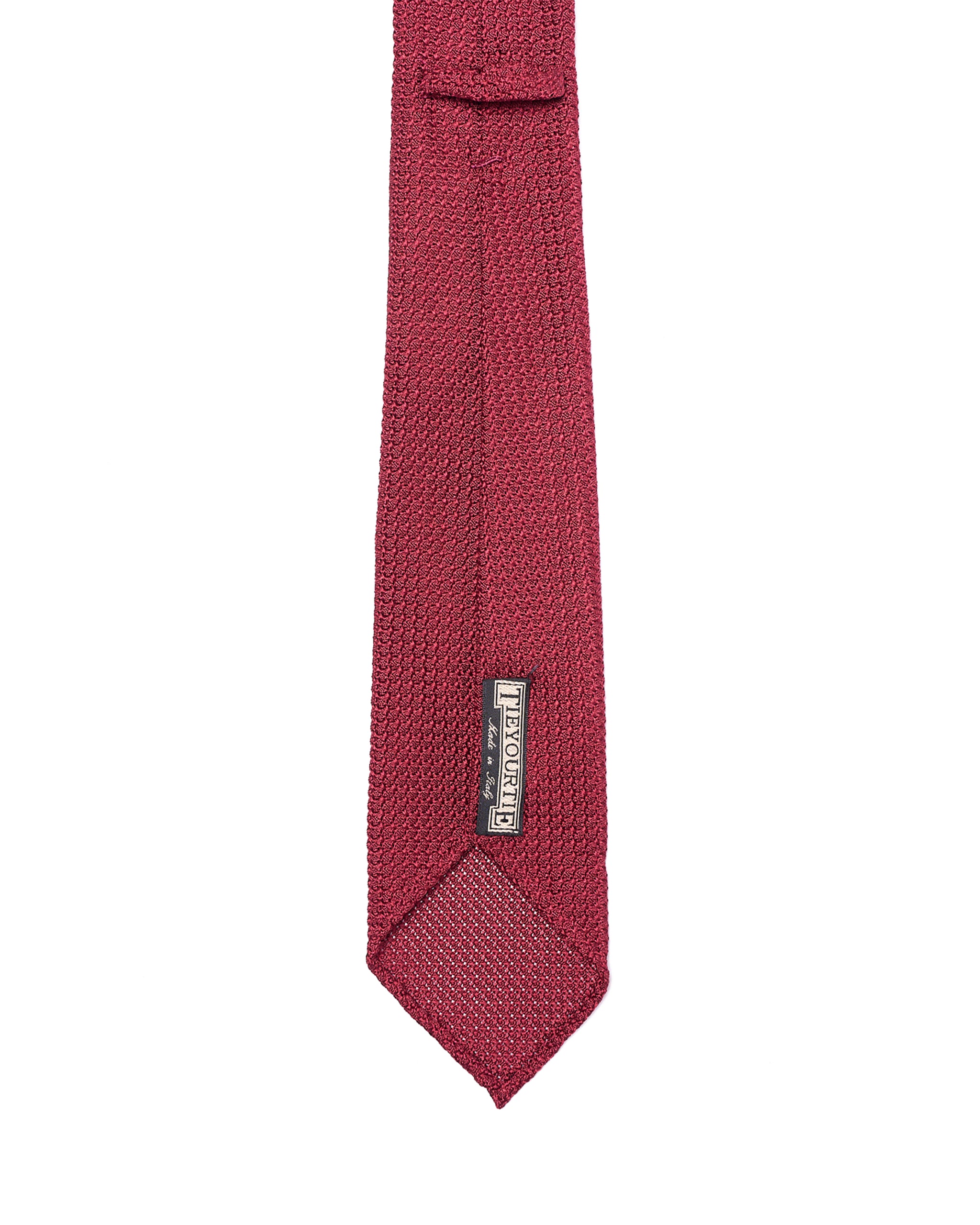 Grenadine tie - 7 Fold - Red large weave