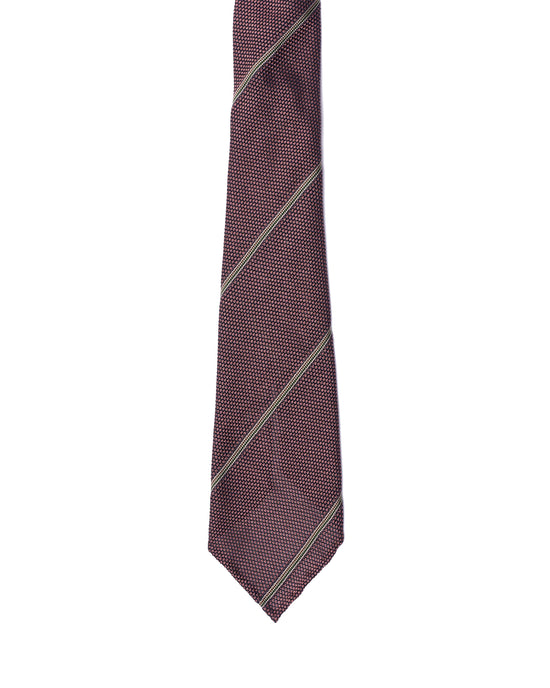 Grenadine tie - 7 Fold - Blue stripe with pink