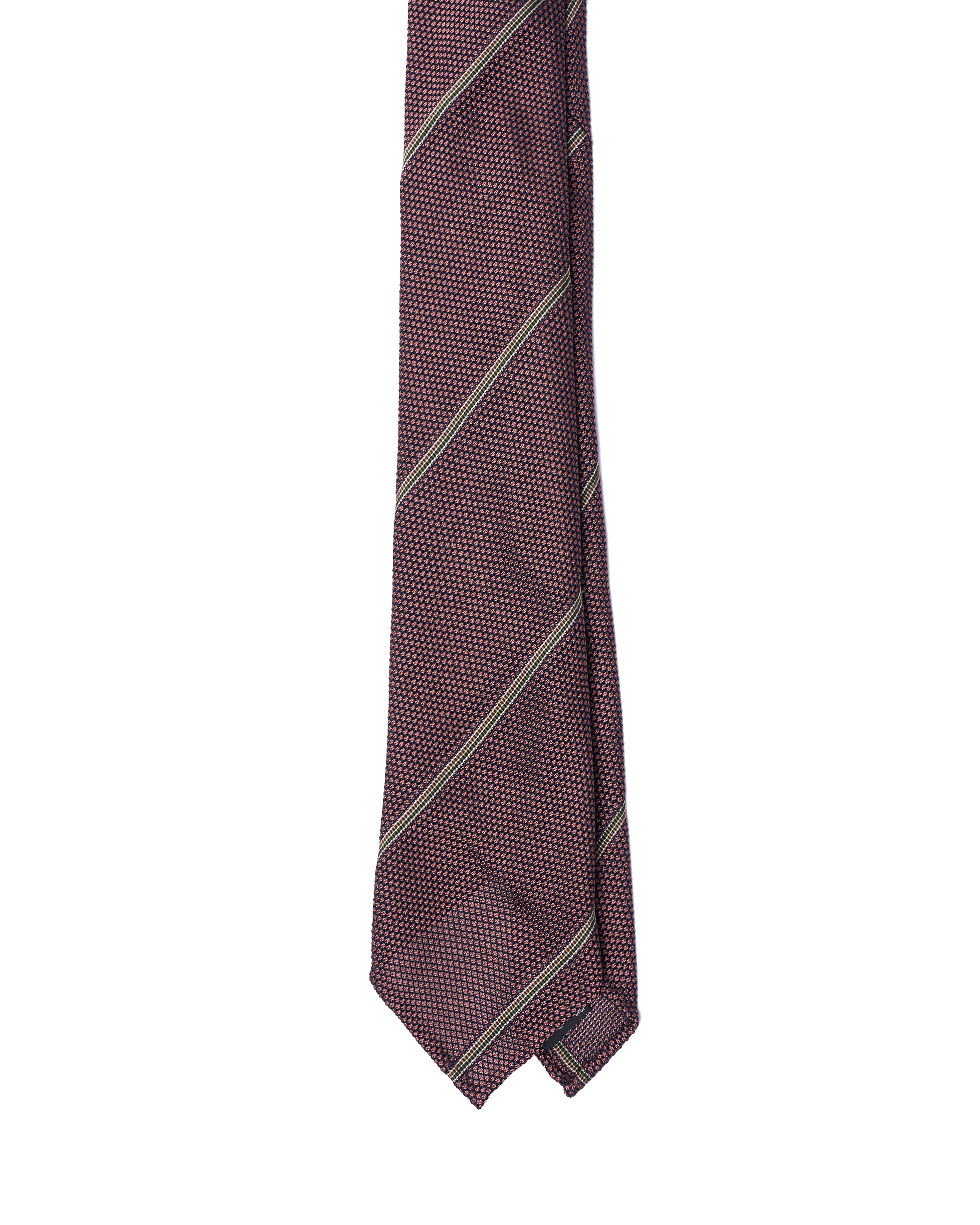 Grenadine tie - 7 Fold - Blue stripe with pink