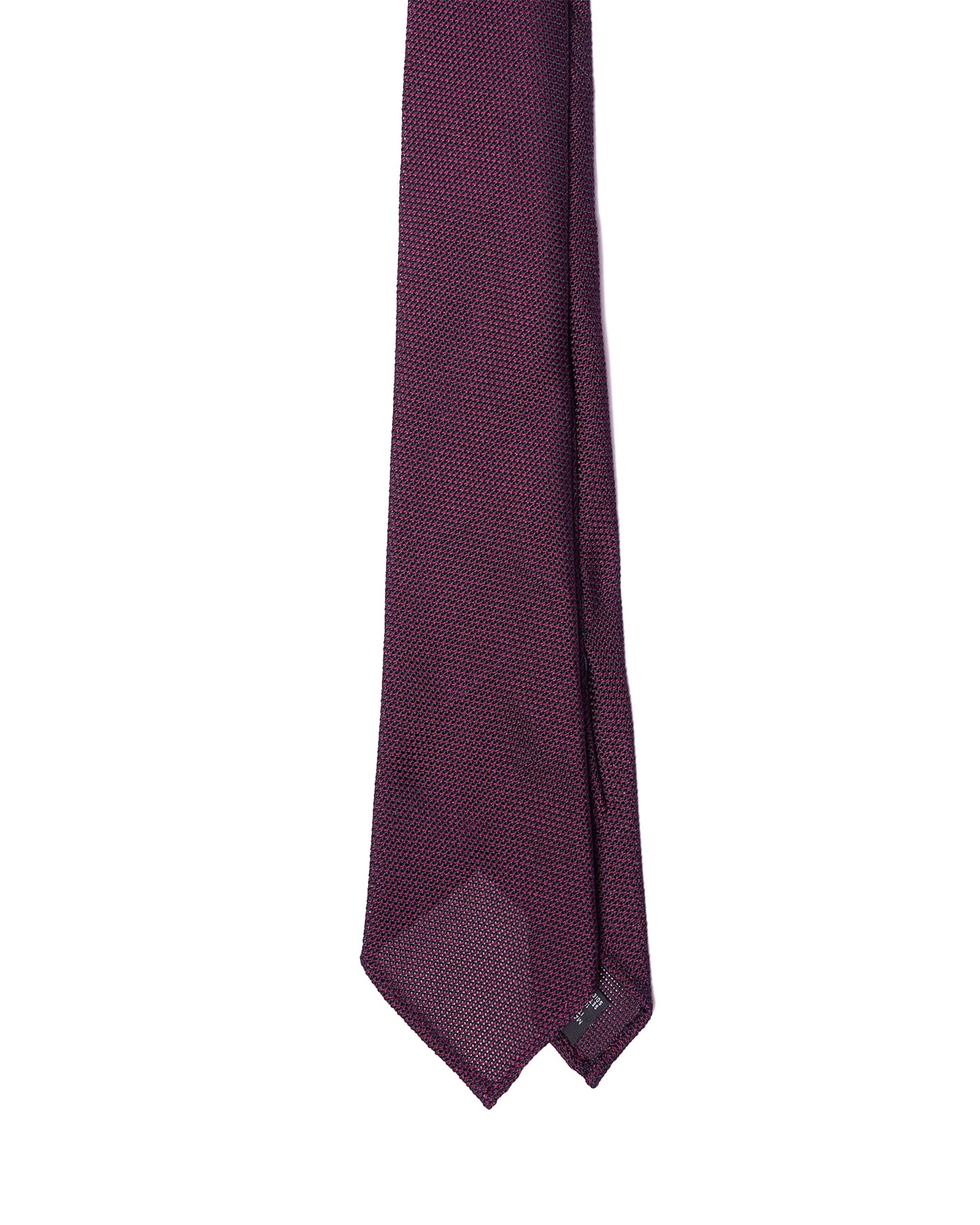 Grenadine tie - 7 Fold - Burgundy small grain