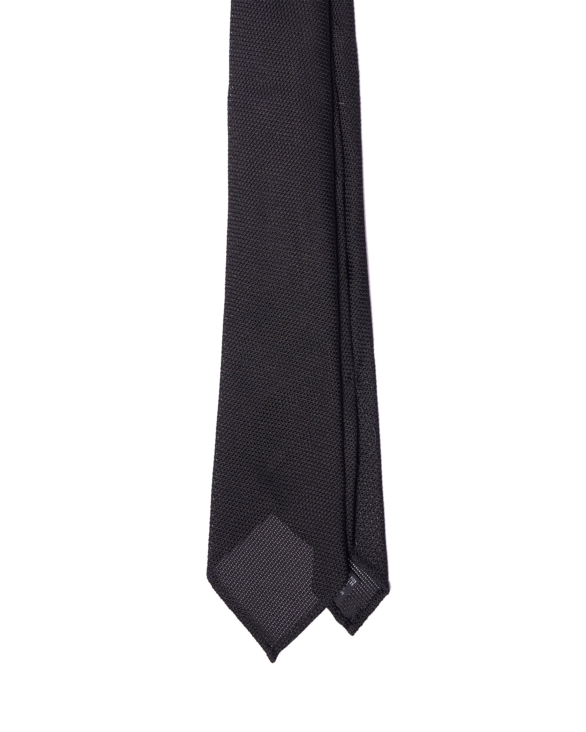 Grenadine tie - 7 Fold - Black fine weave