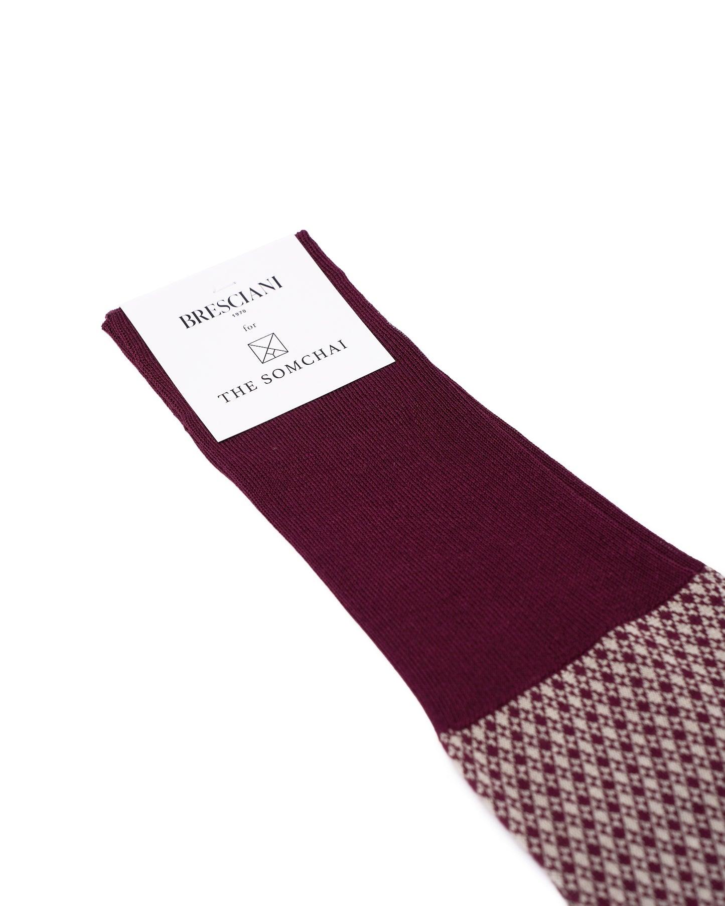 Knee length socks - Flush cotton  - Bordeaux Bluette