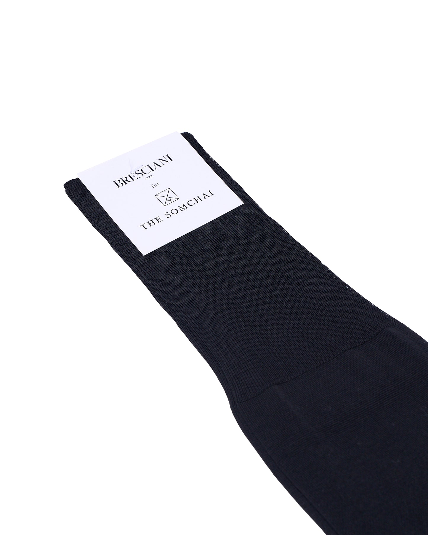 Knee length socks - Plain cotton  - Nero