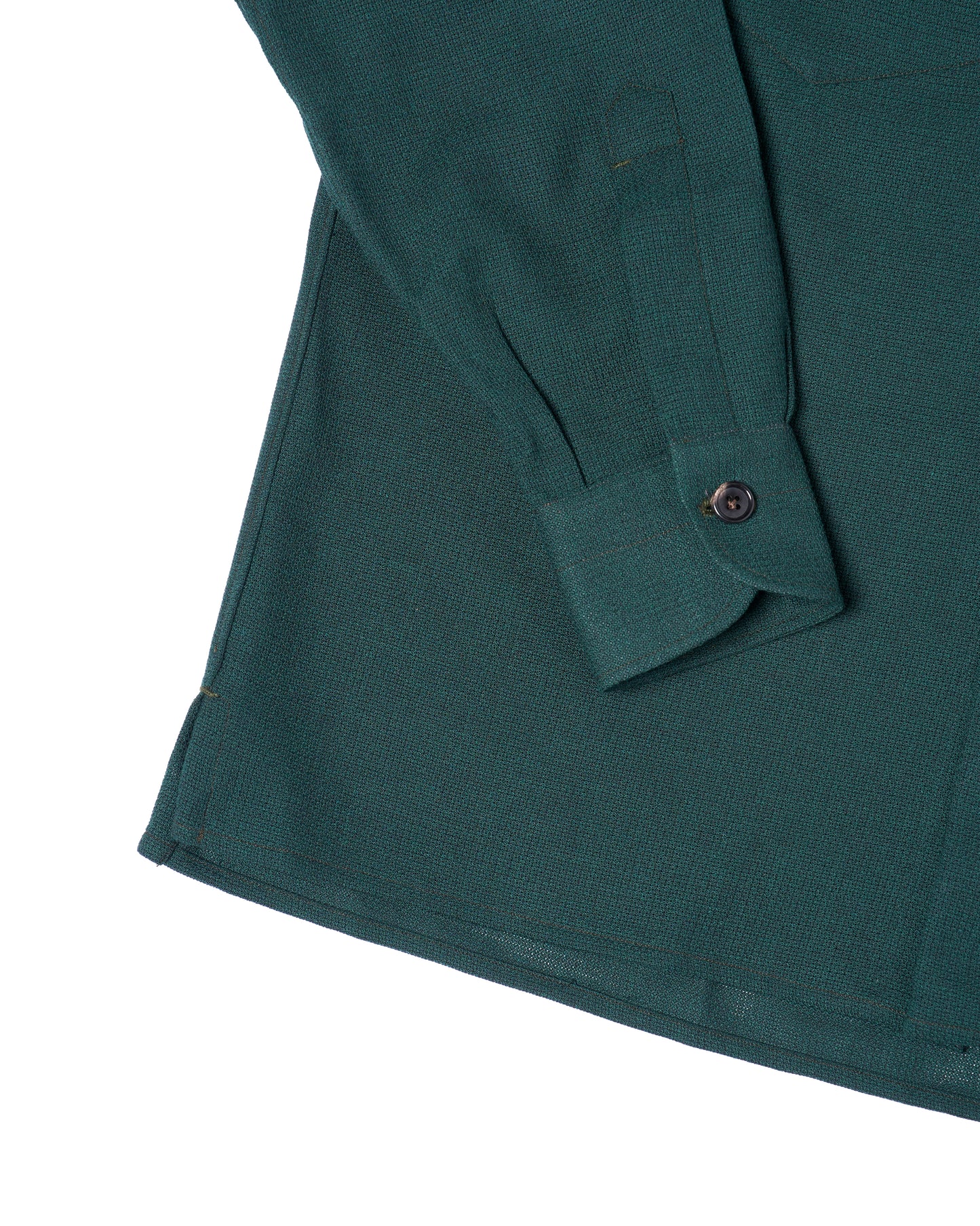 Shirt jacket - Wool - Racing green hopsack