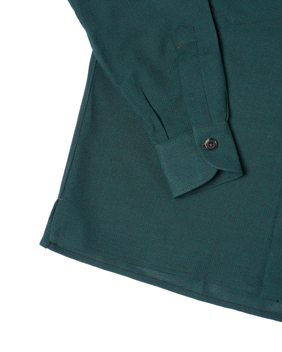Shirt jacket - Wool - Racing green hopsack