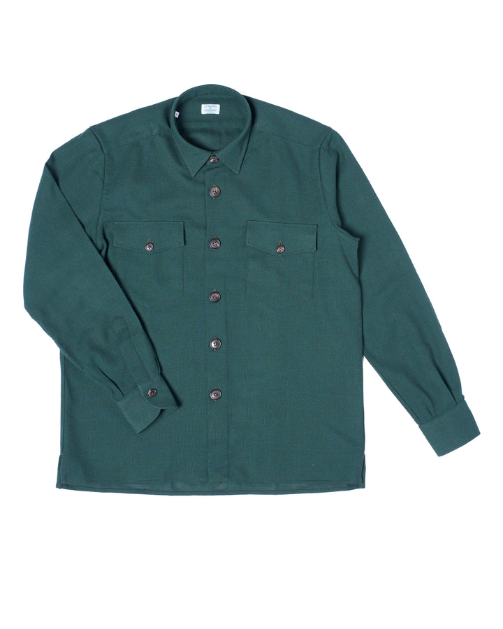 Shirt jacket - Wool - Racing green hopsack