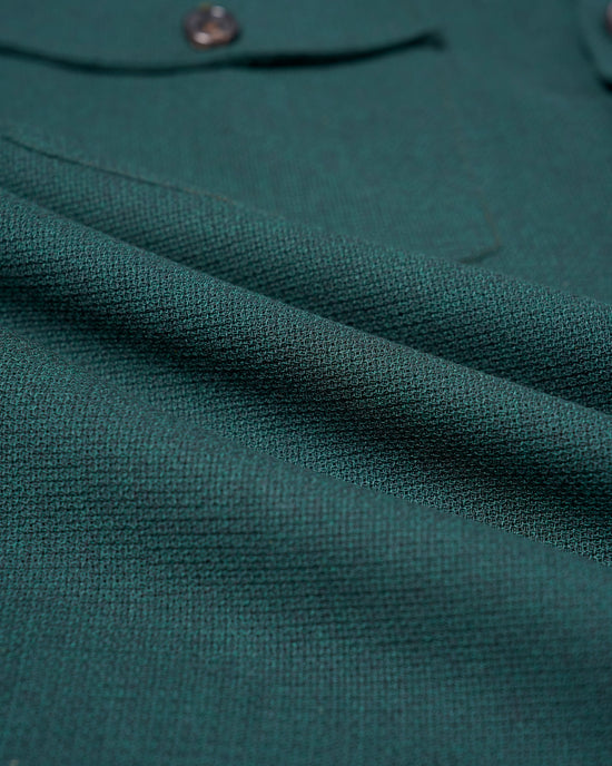 Shirt jacket - Wool - Racing green hopsack
