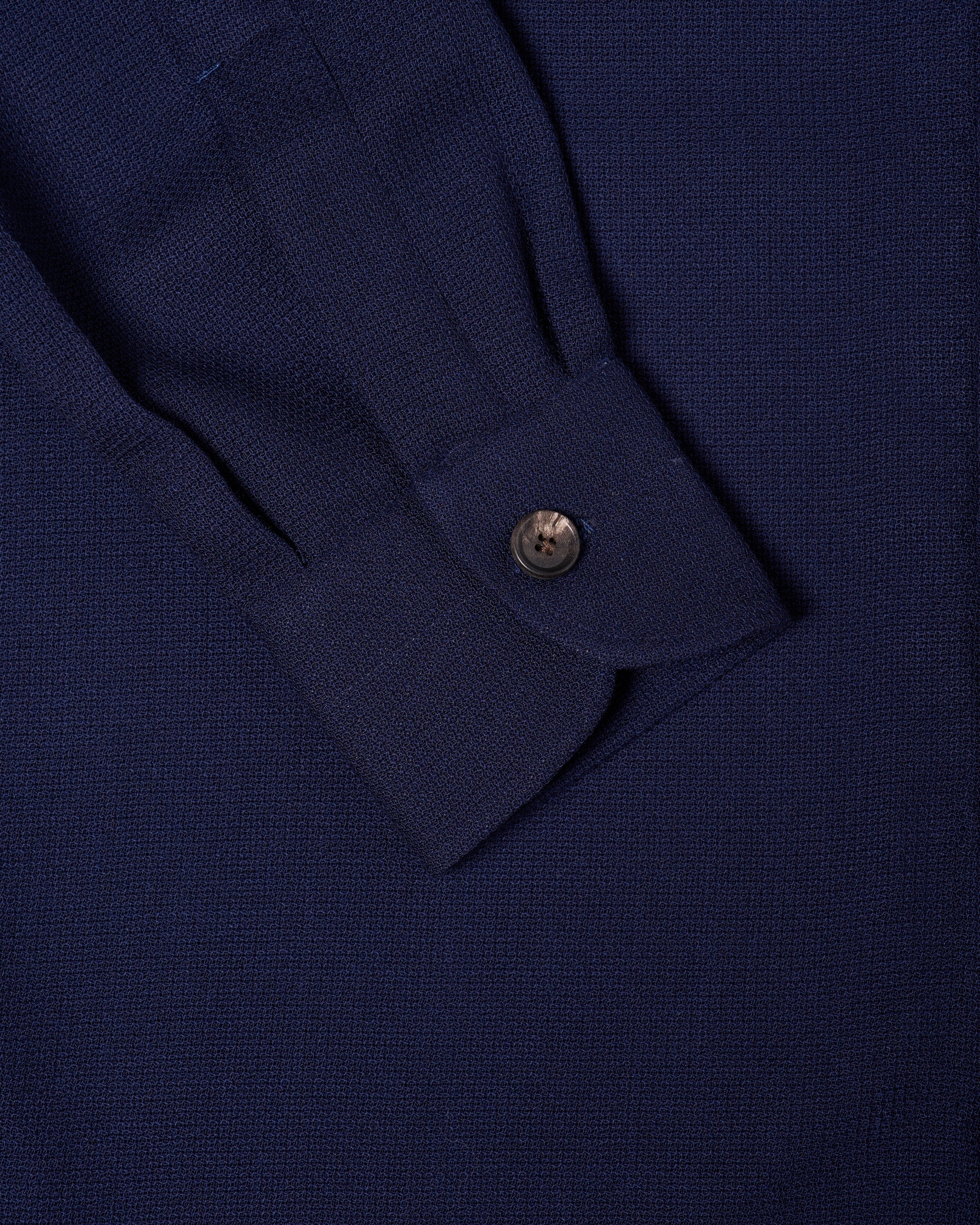 Shirt jacket - Wool - Navy blue hopsack