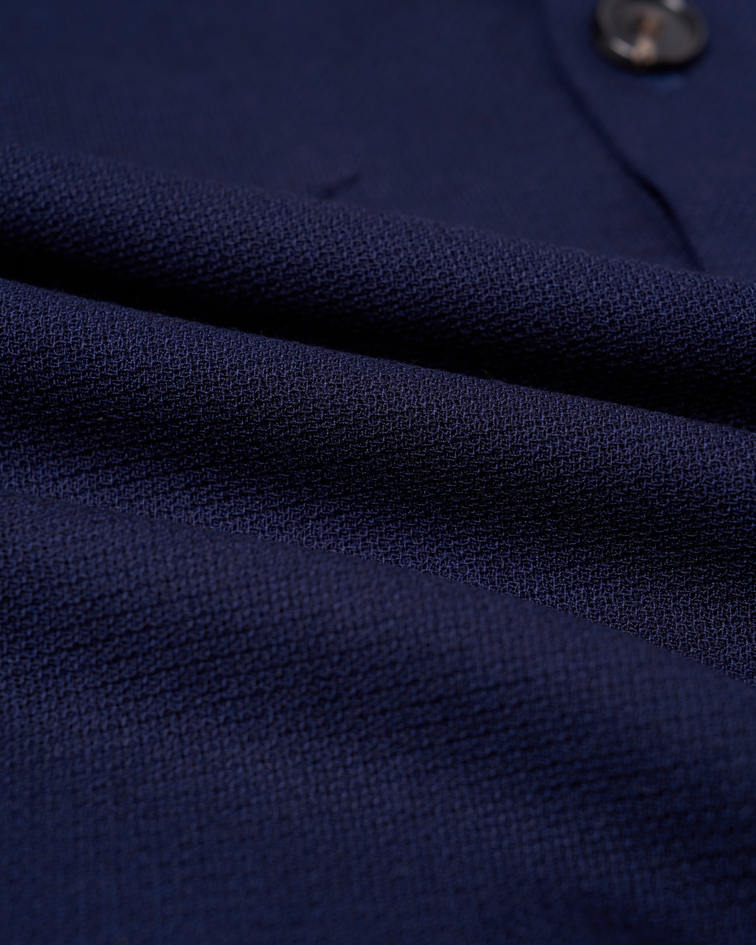 Shirt jacket - Wool - Navy blue hopsack