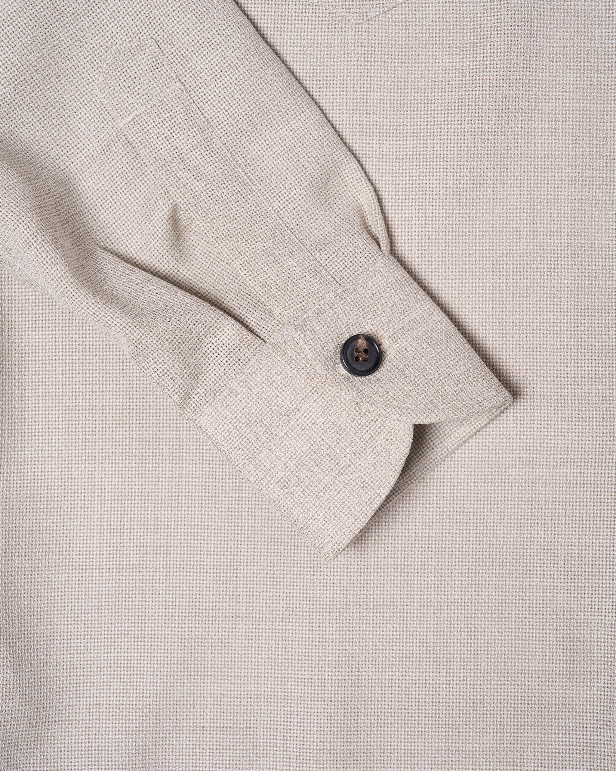 Shirt jacket - Wool - Melange grey hopsack