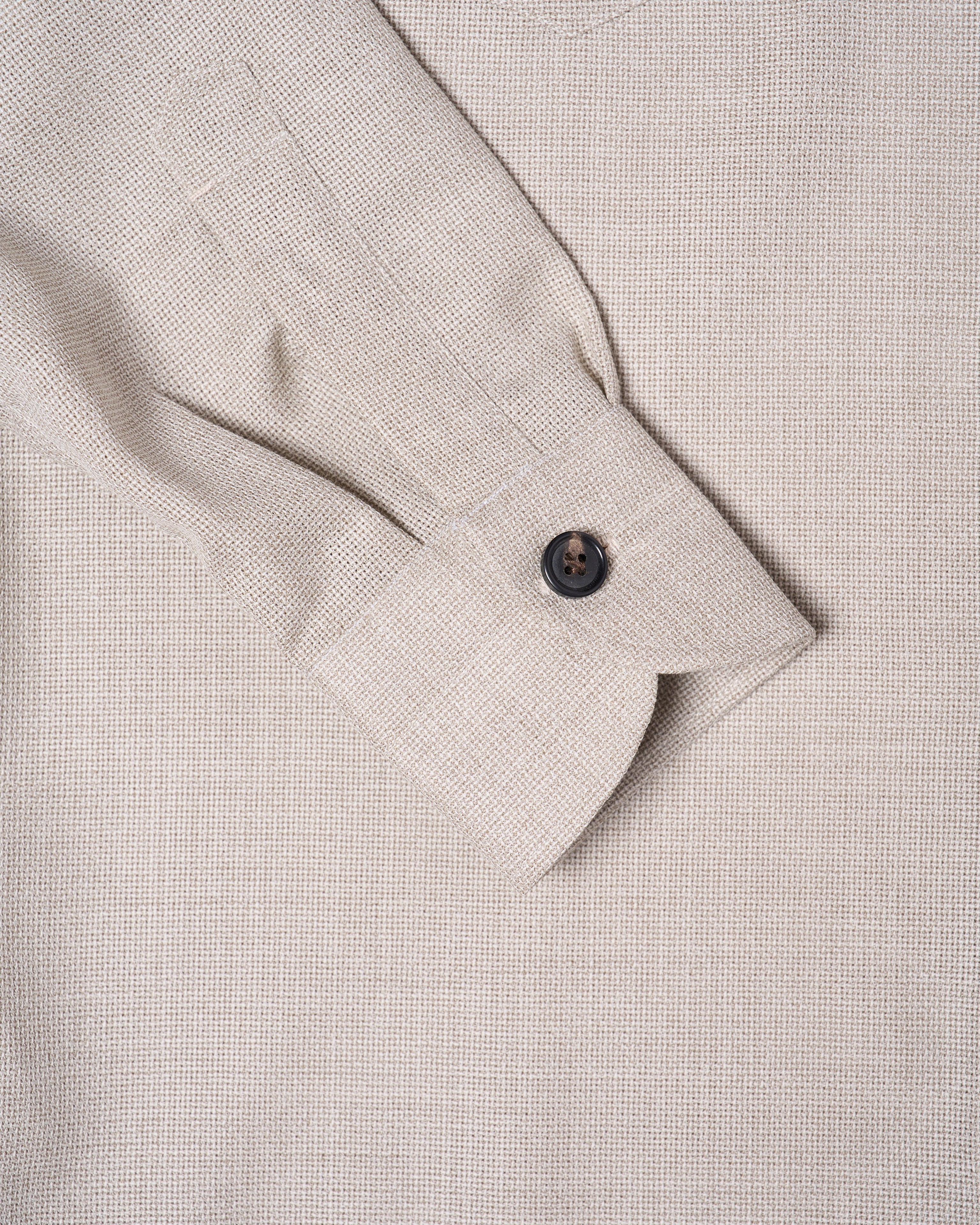 Shirt jacket - Wool - Melange grey hopsack