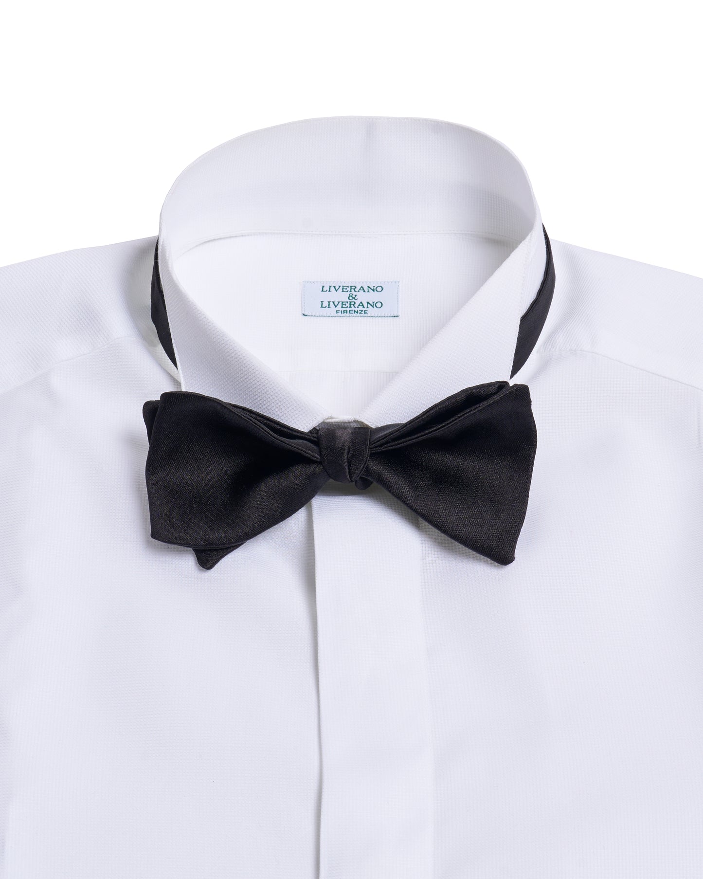 Self-tie bowtie satin - Black - Silk