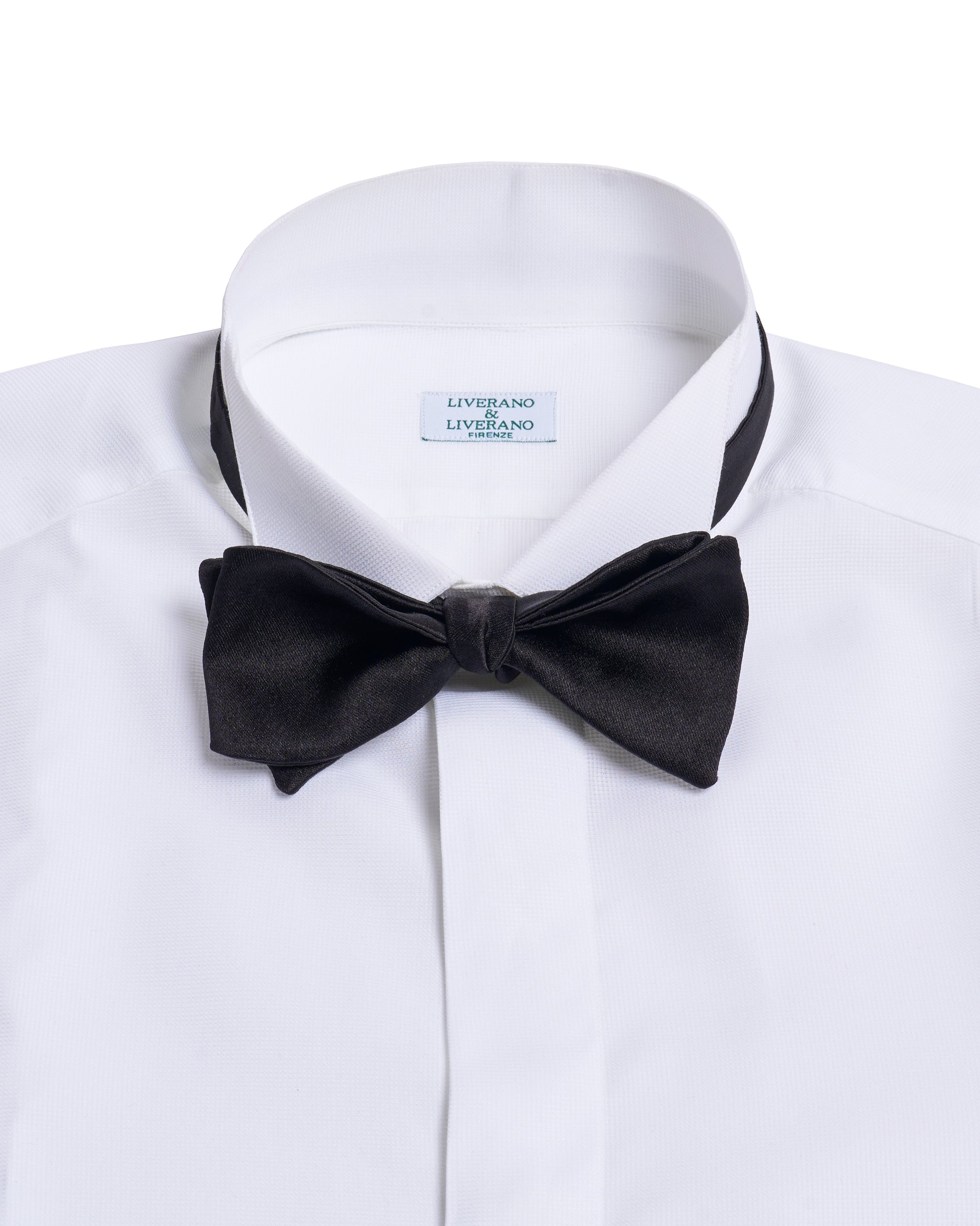 Self-tie bowtie satin - Black - Silk
