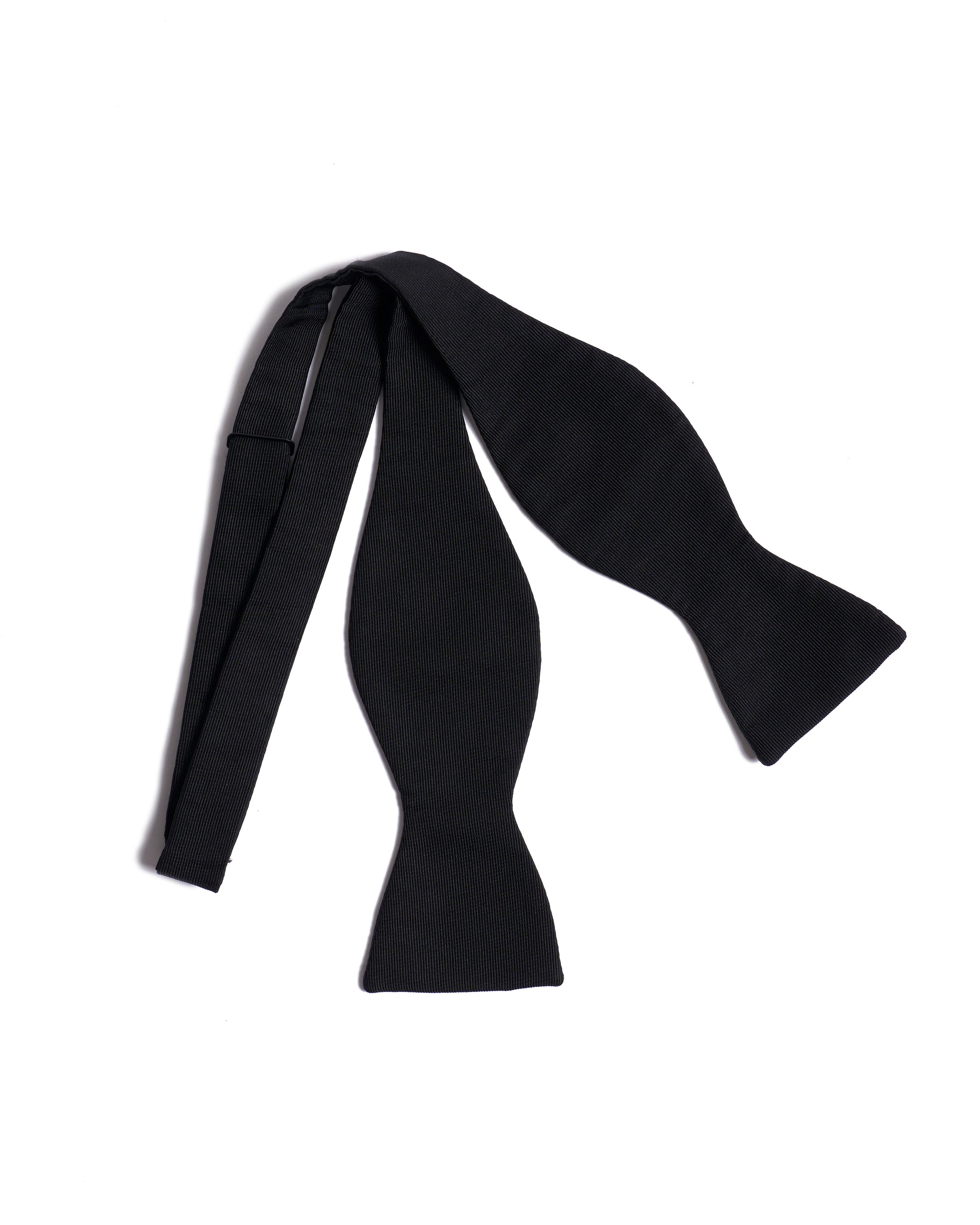 Self-tie bowtie Faille - Black - Silk