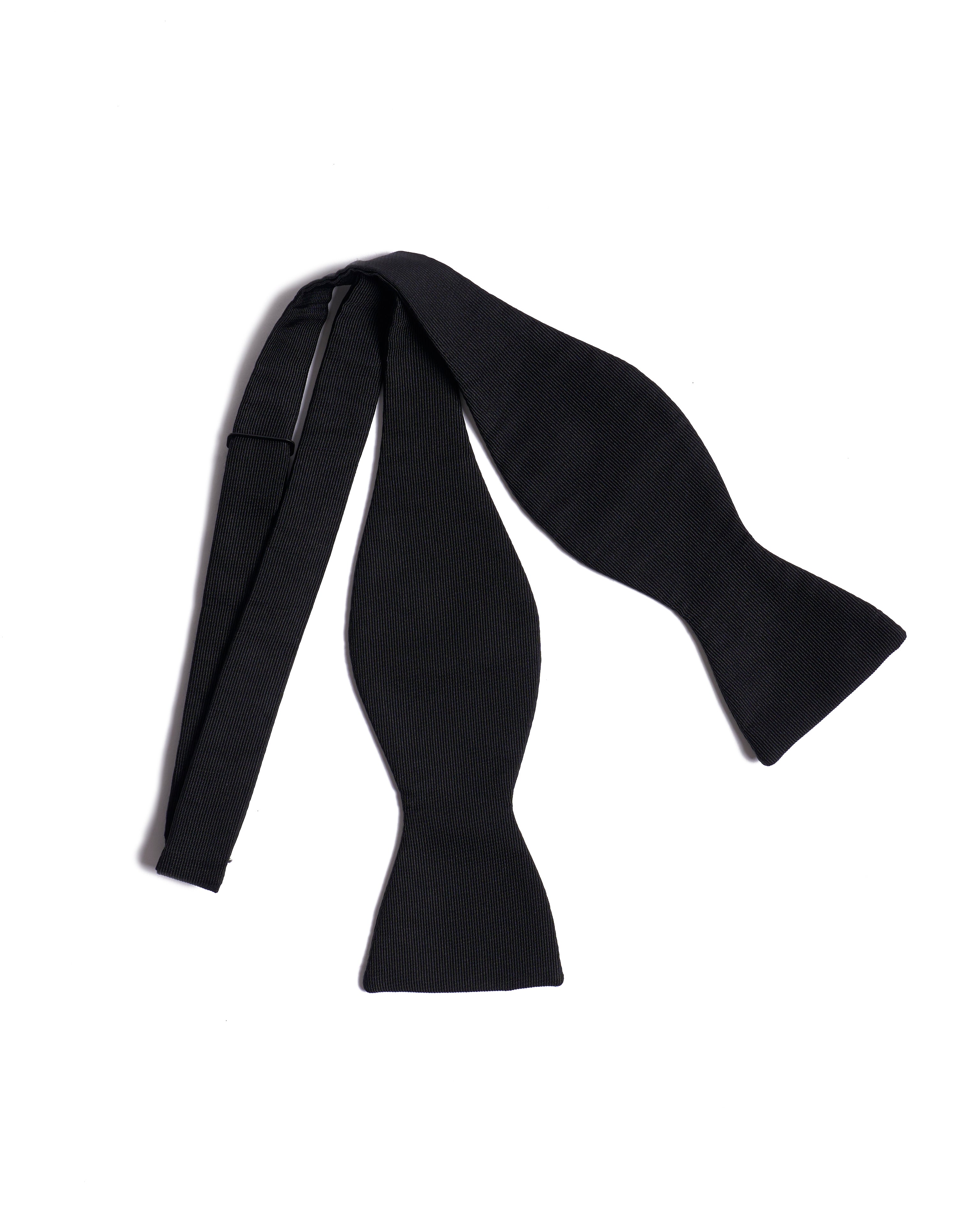 Self-tie bowtie Faille - Black - Silk