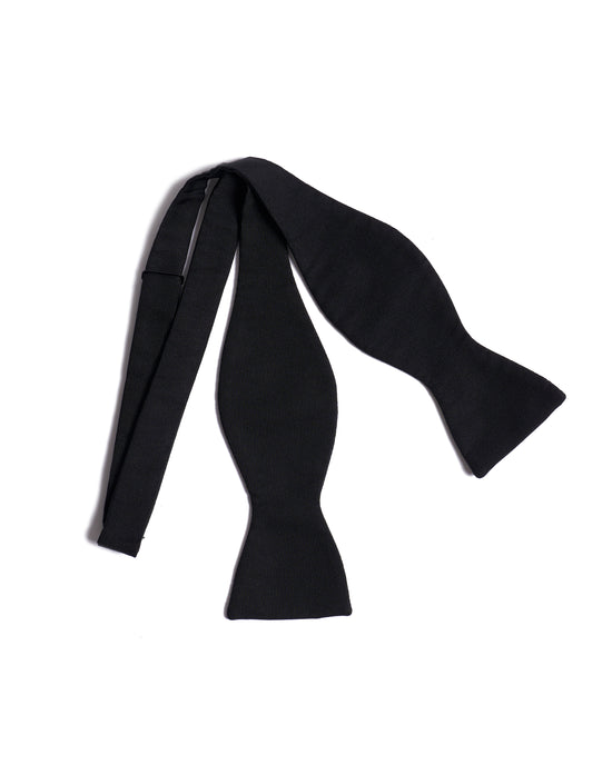 Self-tie bowtie Faille - Black - Silk