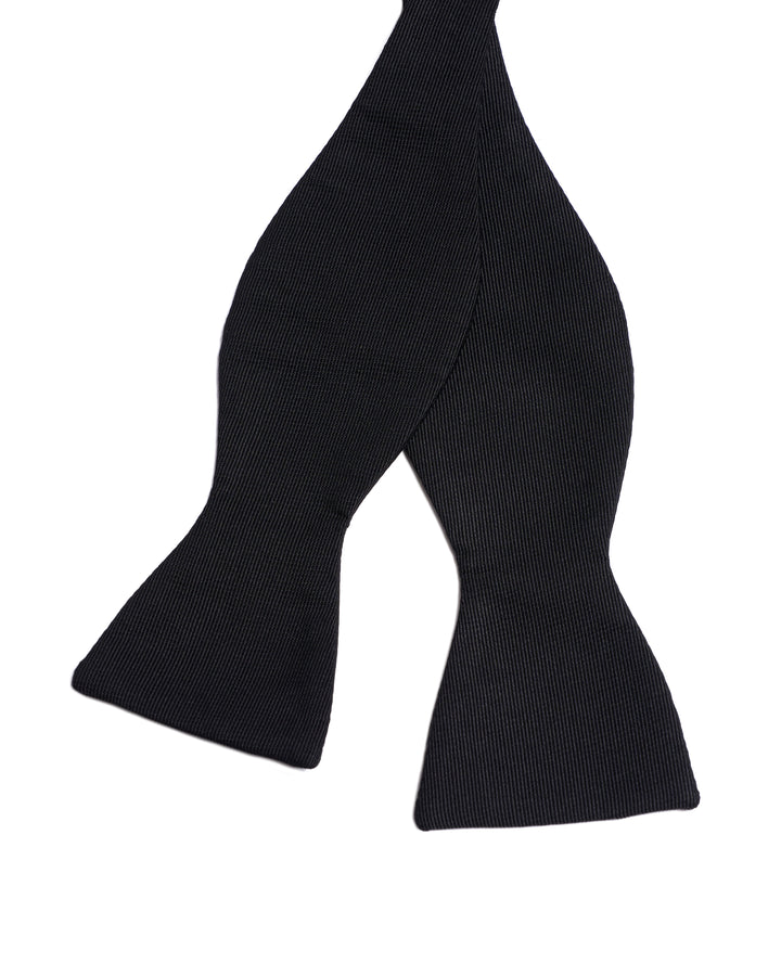 Self-tie bowtie Faille - Black - Silk