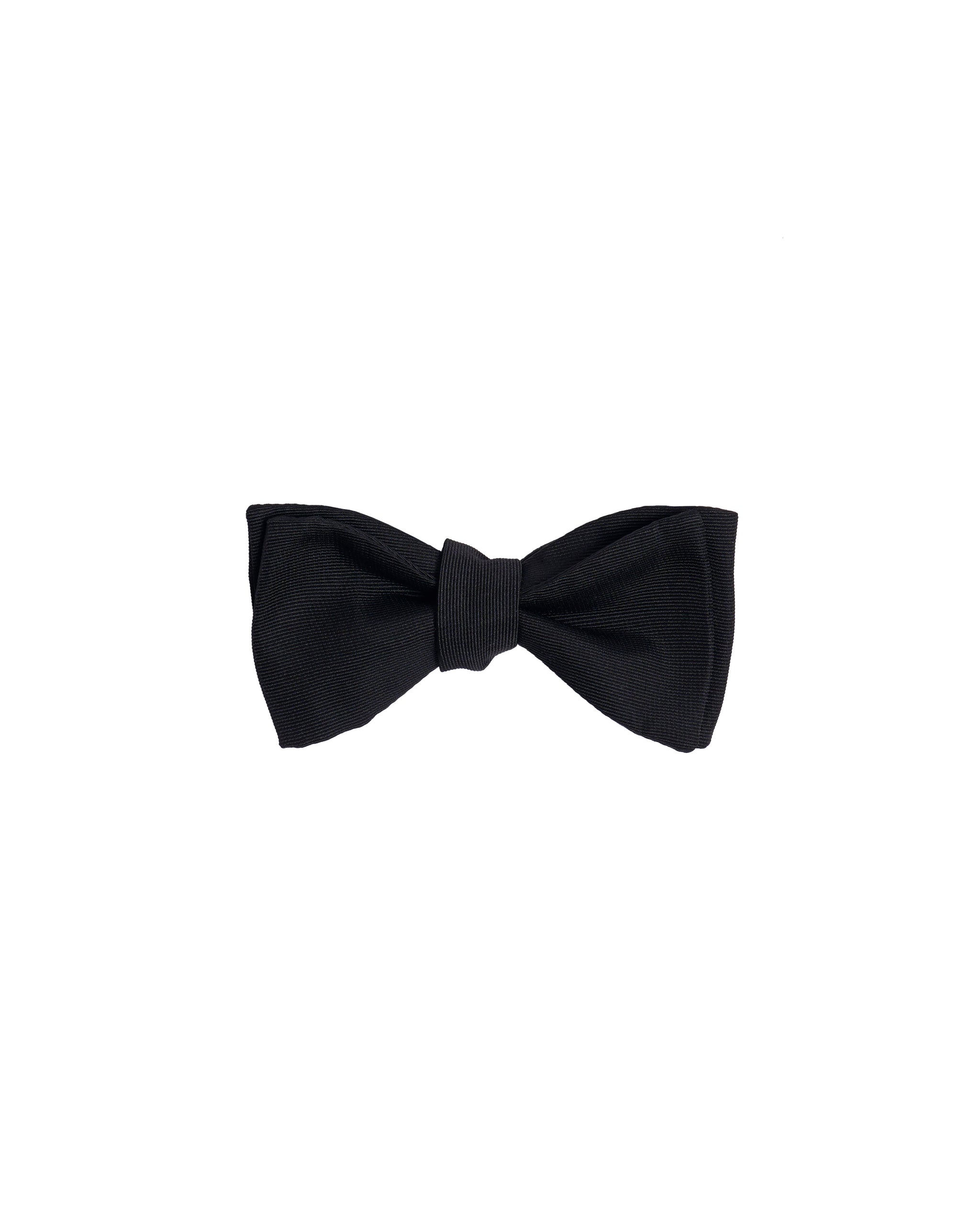 Self-tie bowtie Faille - Black - Silk