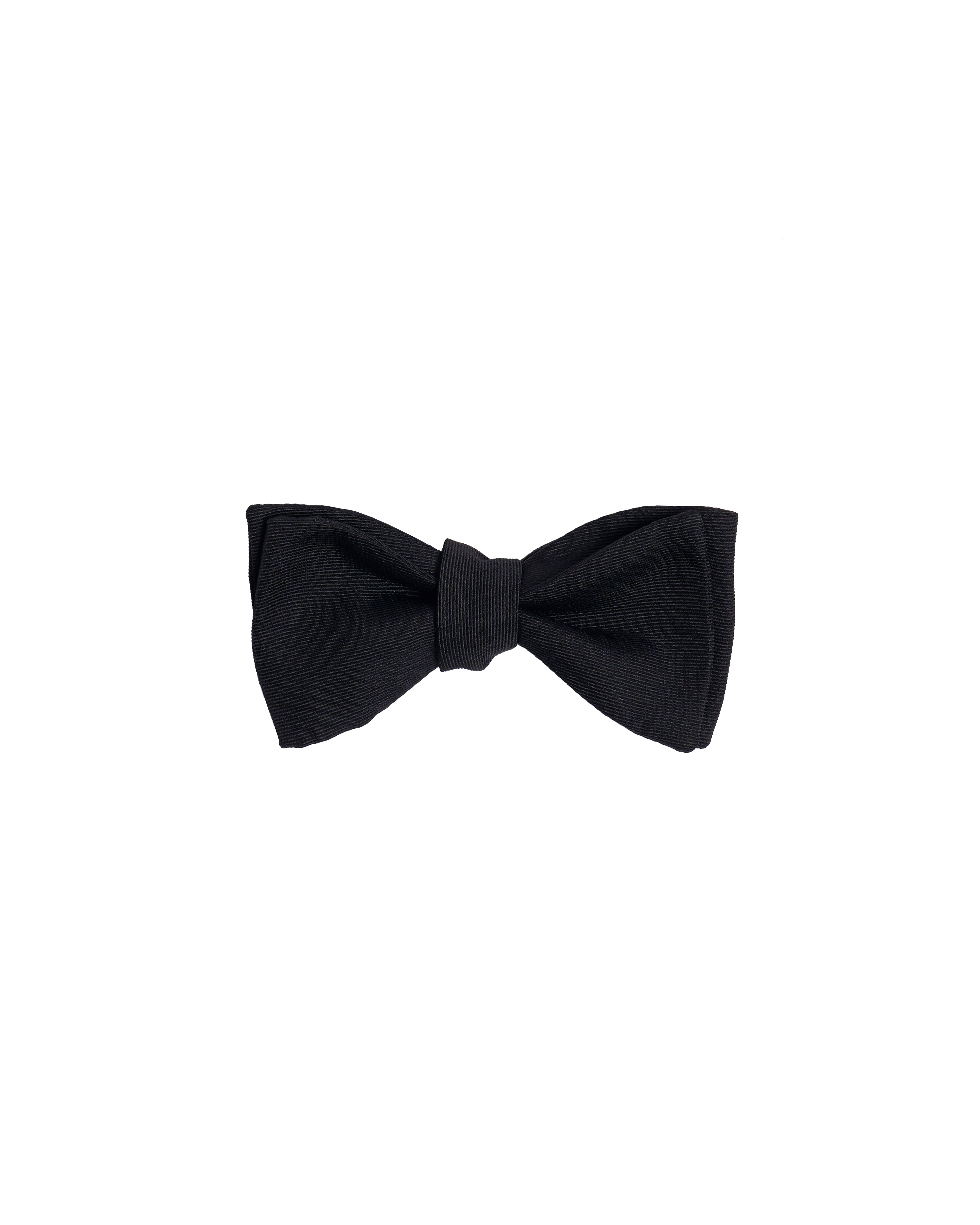 Self-tie bowtie Faille - Black - Silk