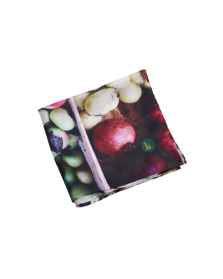 Pocket square - Silk -  Fruits photograph