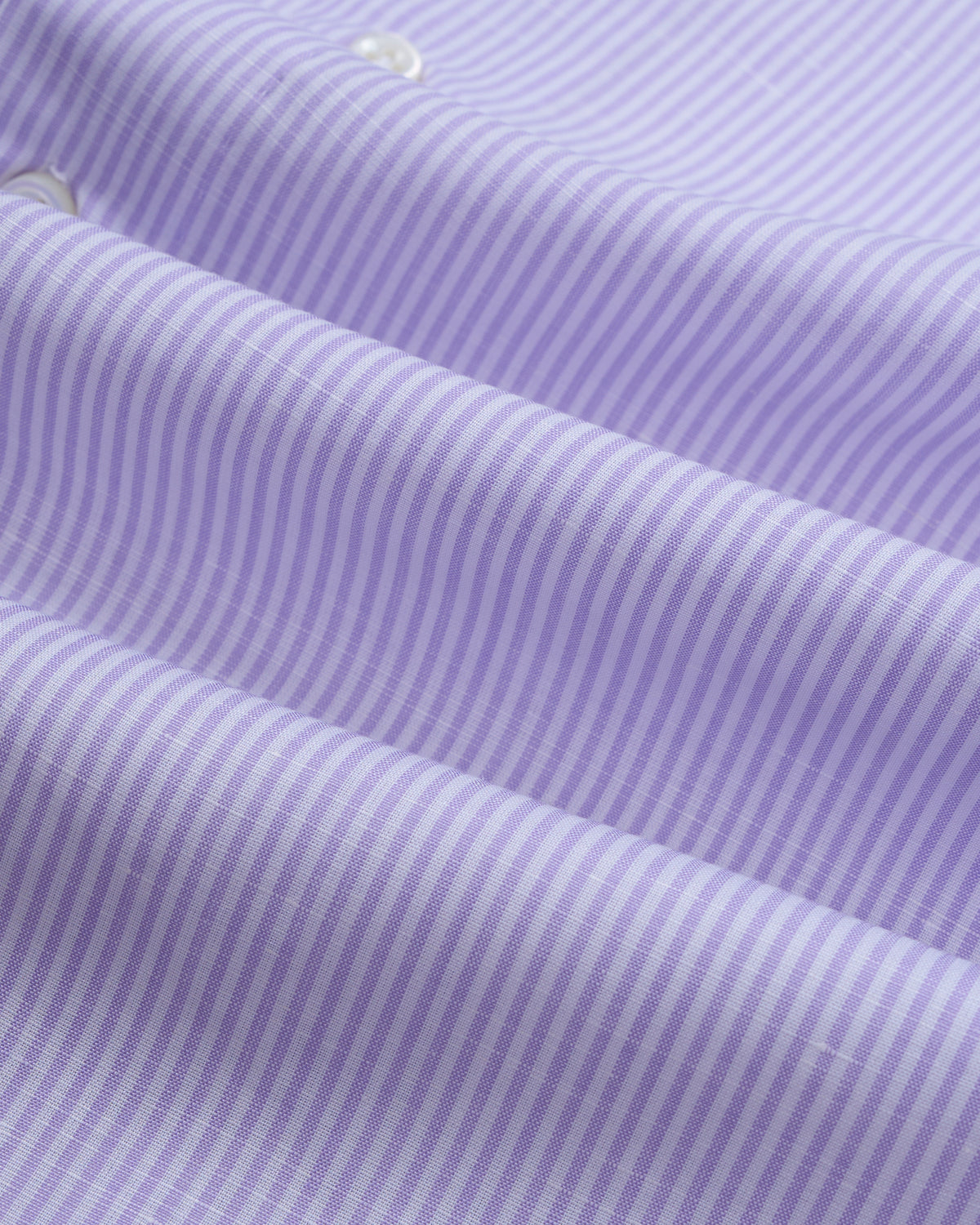 Spread collar shirt - Purple stripe cotton and linen