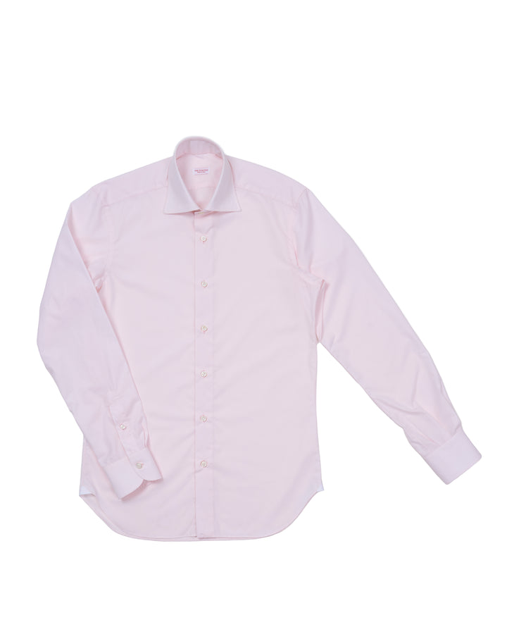Spread collar shirt - Light pink poplin