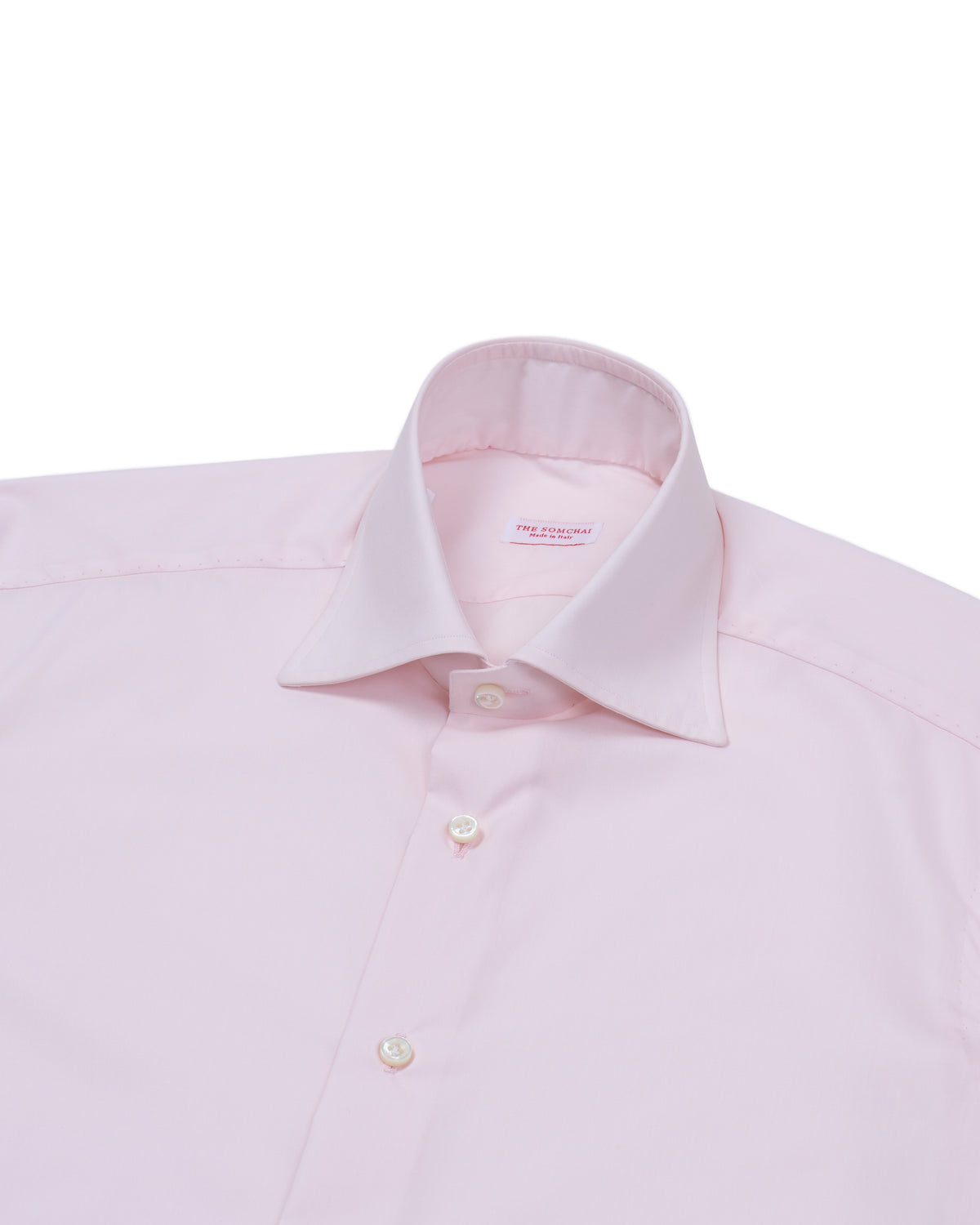 Spread collar shirt - Light pink poplin